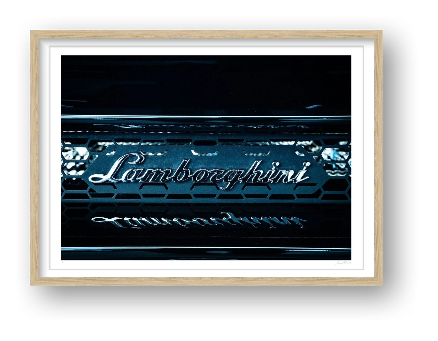 Lambo Electric Blue — framed
