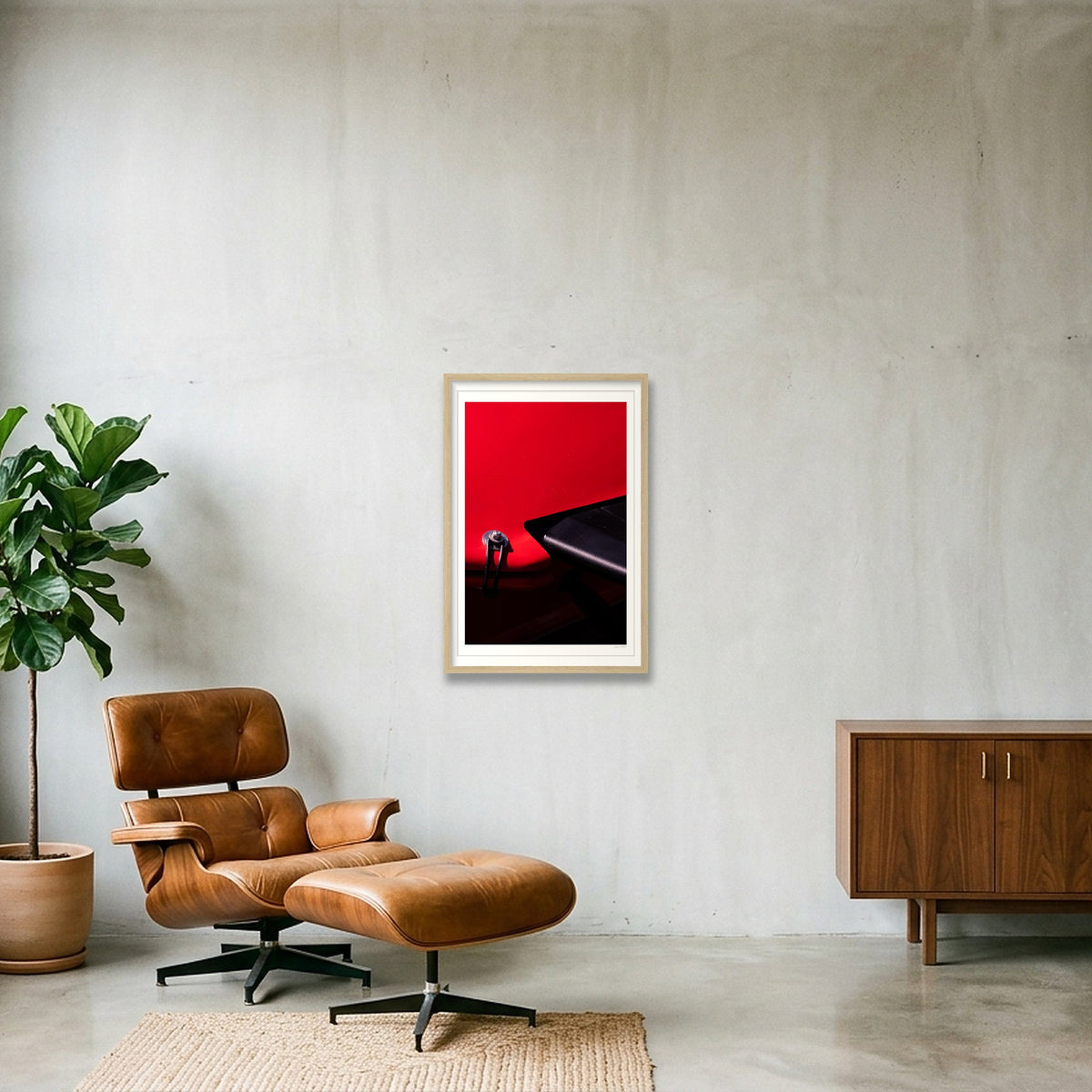 Red Shift - Hill Cimb — 40×60cm, 16×24" Oak Frame