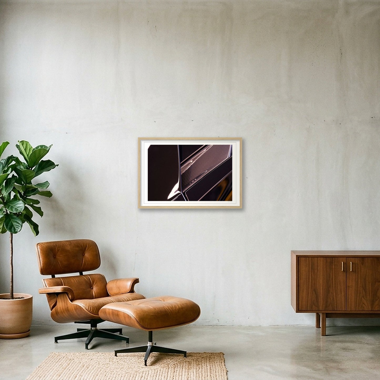 Carbon Prism — 60×40cm, 24×16" Oak Frame