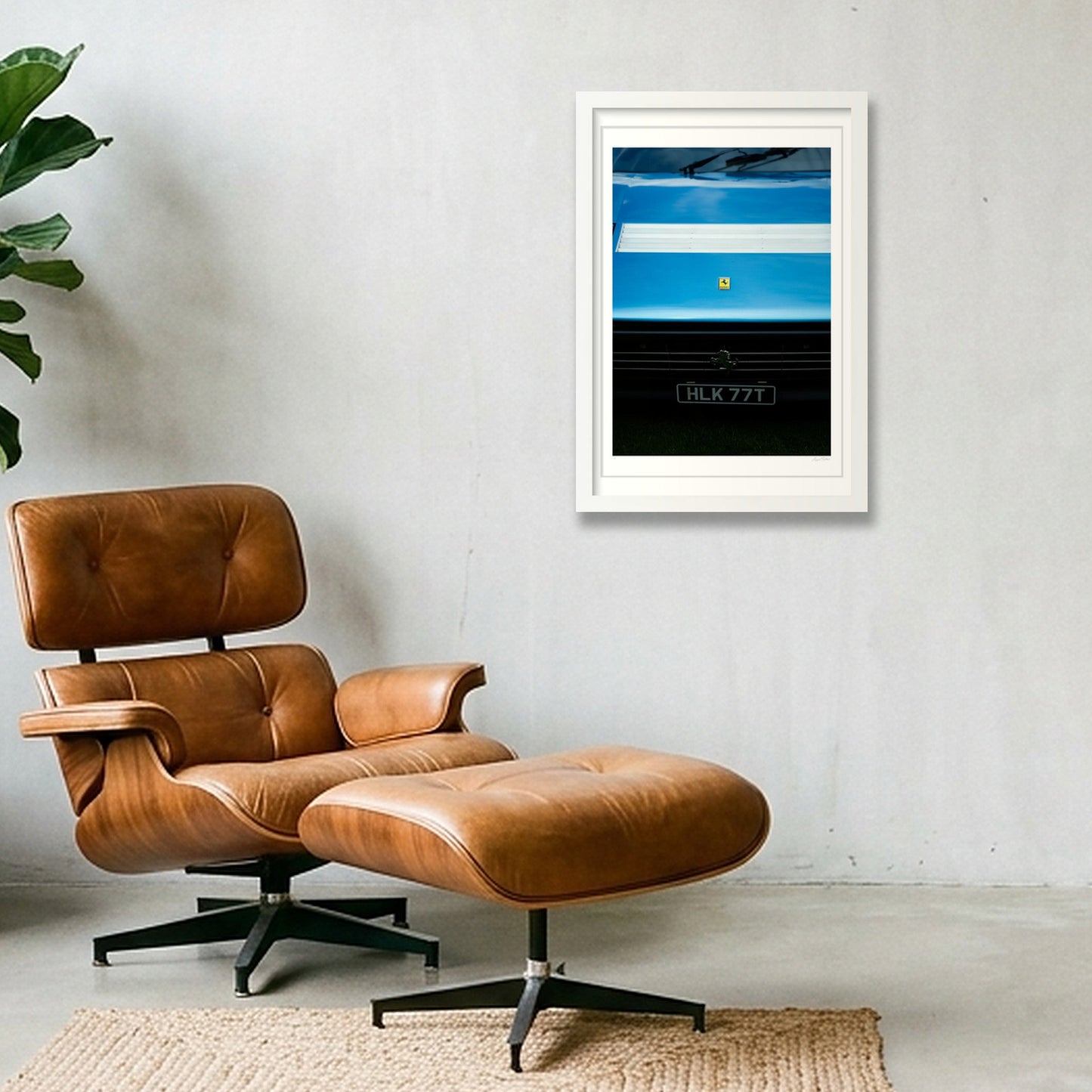 Midnight Boxer — 30×45cm, 12×18" White Frame