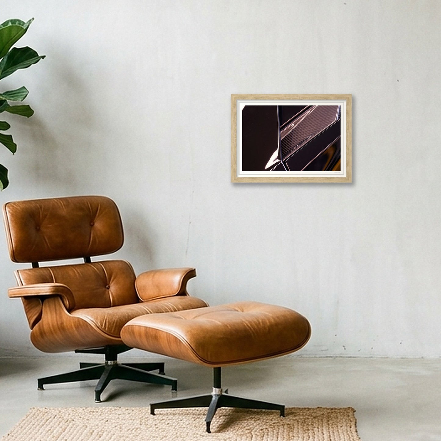 Carbon Prism — A4 (30×21cm, 12×8") Oak Frame