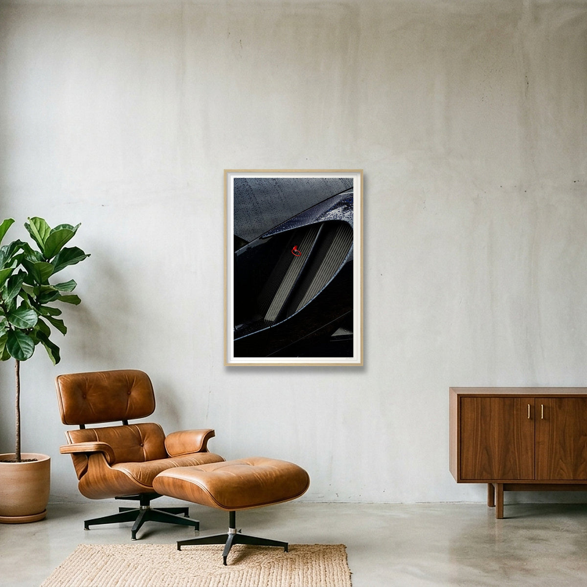 Eye of the Storm — 70×100cm, 28×39" Oak Frame