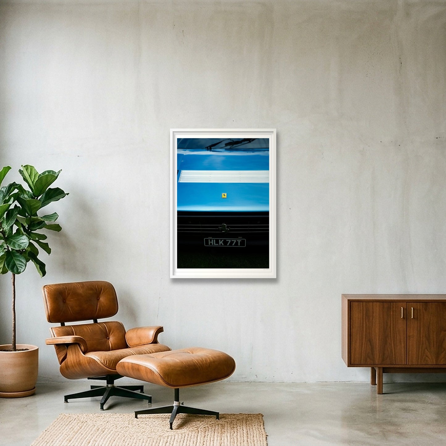 Midnight Boxer — 70×100cm, 28×39" White Frame