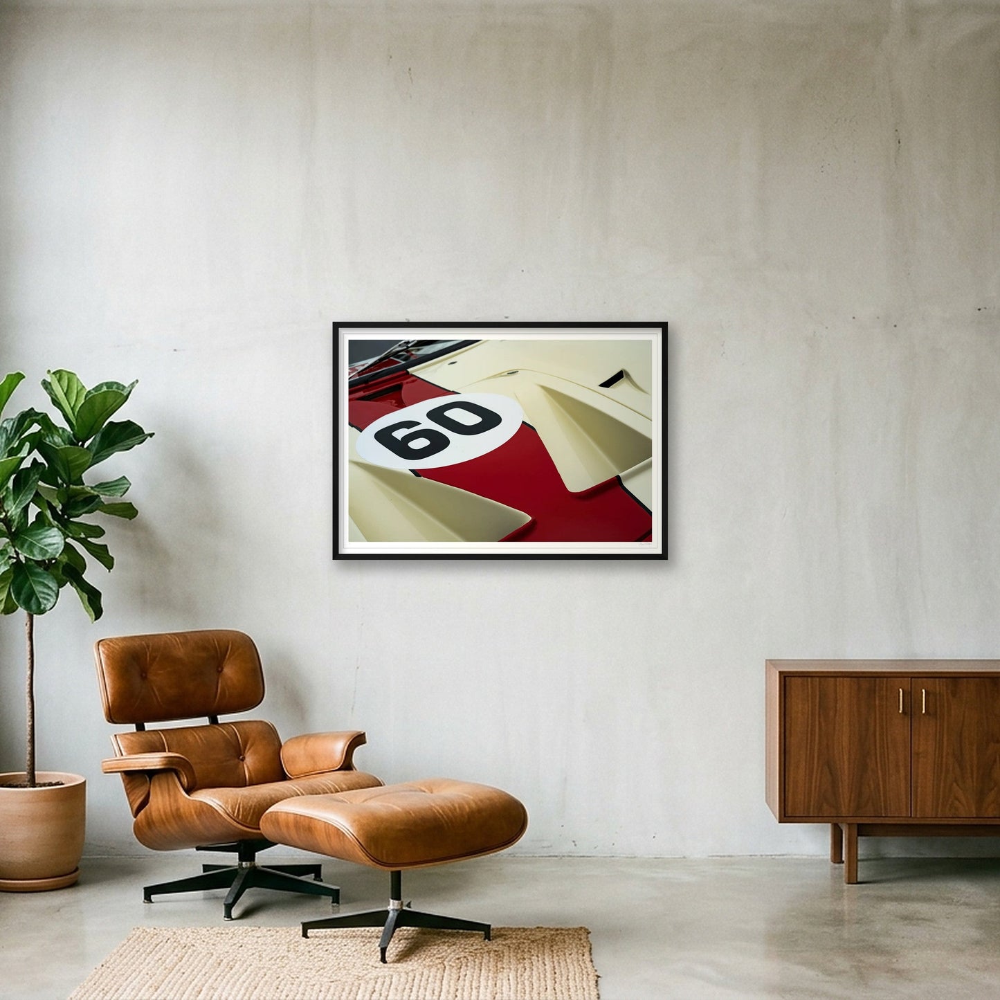 Maroon & Ivory — 100×70cm, 39×28" Black Frame
