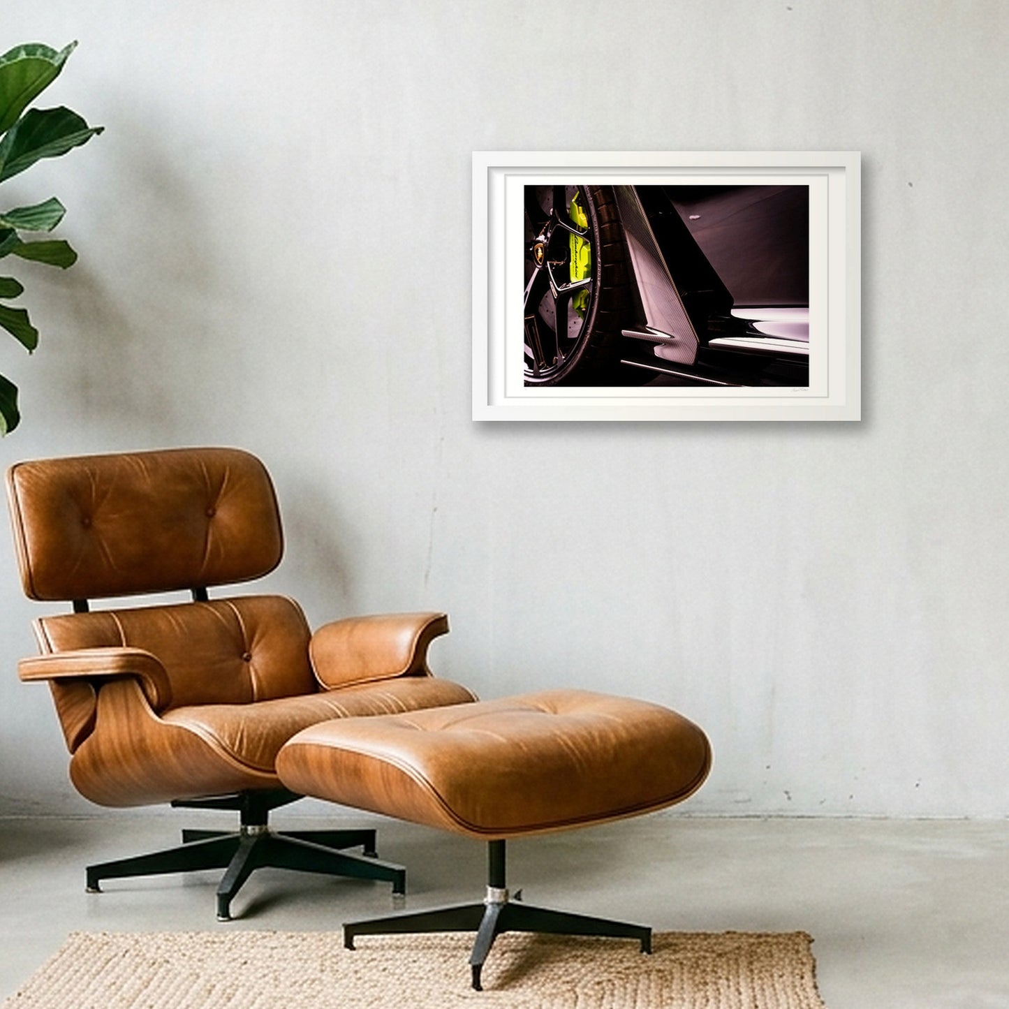 Carbon Stride — 45×30cm, 18×12" White Frame