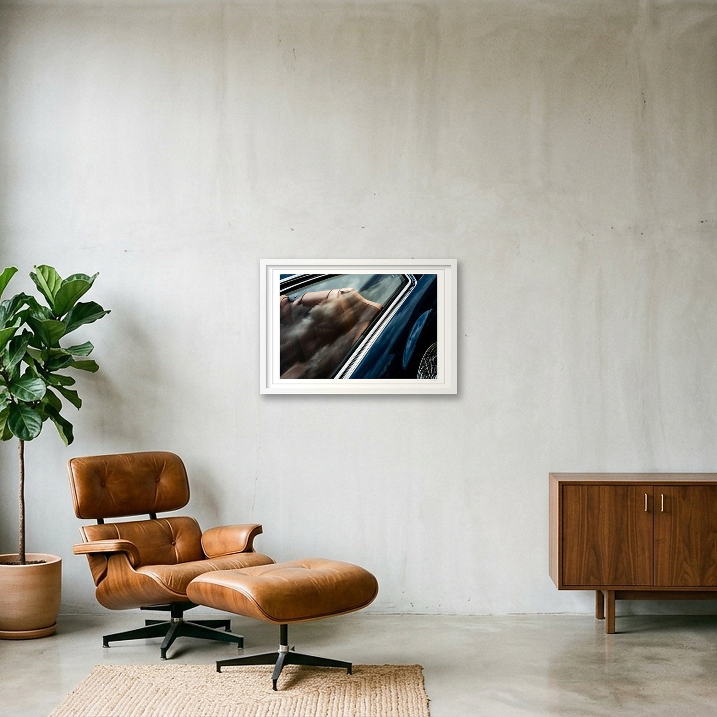 Leather and Chrome - Monteverdi — 60×40cm, 24×16" White Frame