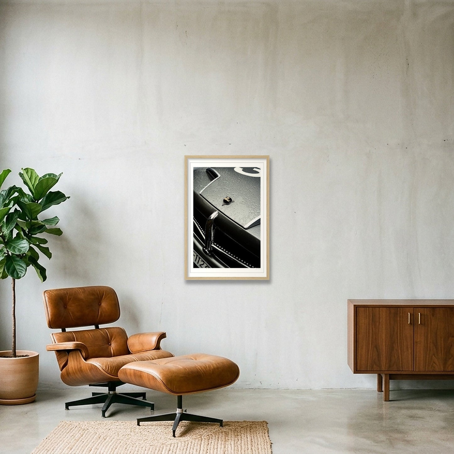 Winged Unicorn — 40×60cm, 16×24" Oak Frame