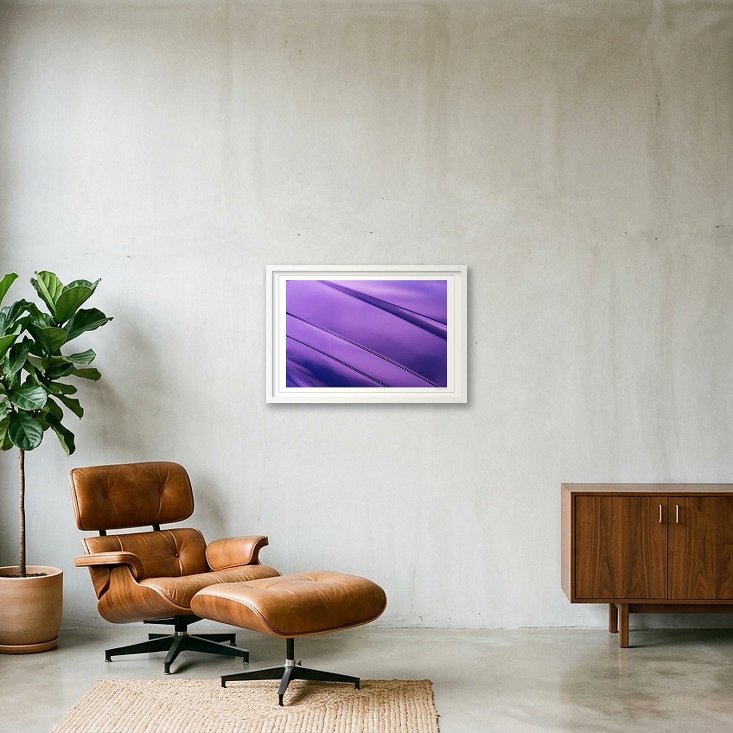 The Silk Cat — 60×40cm, 24×16" White Frame