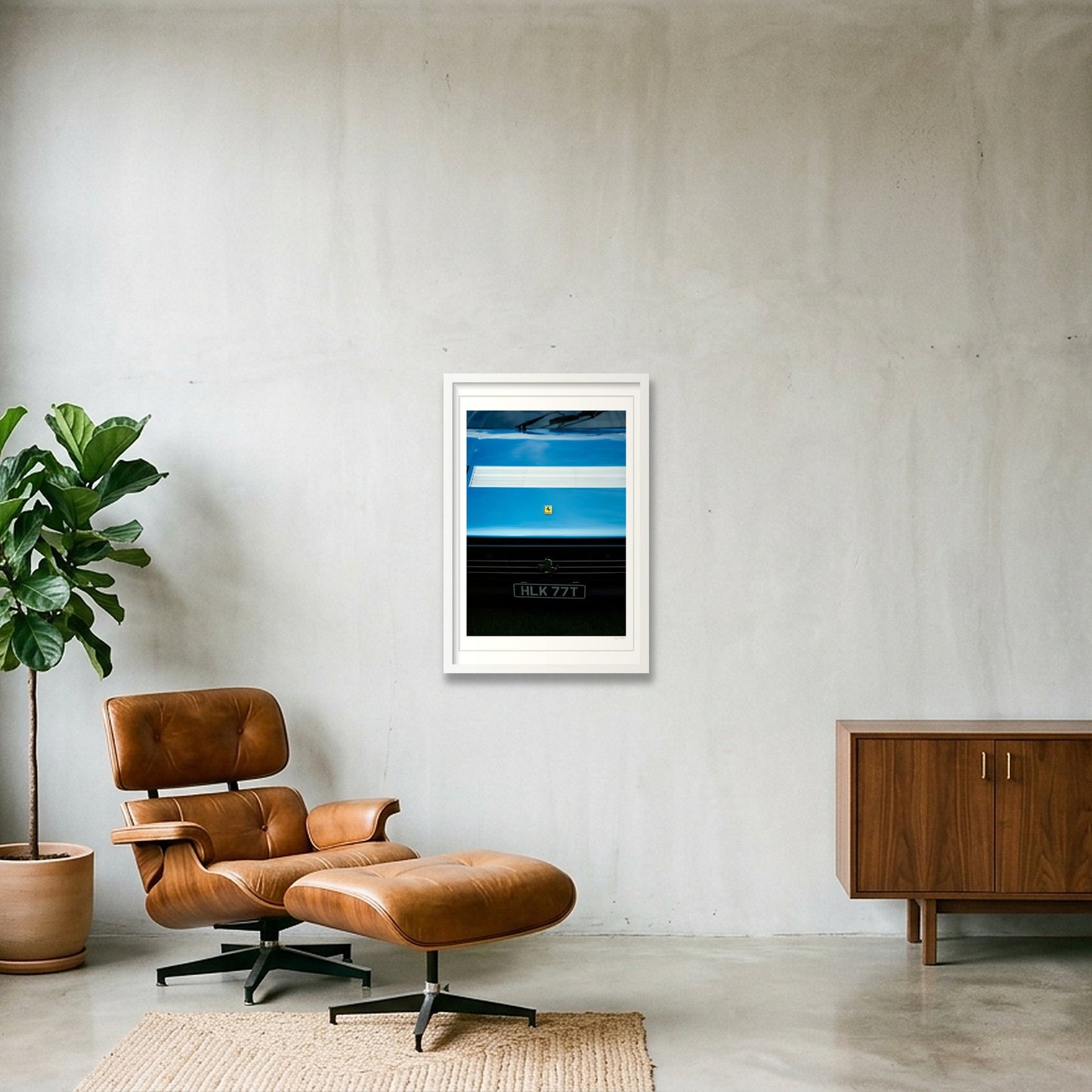 Midnight Boxer — 40×60cm, 16×24" White Frame