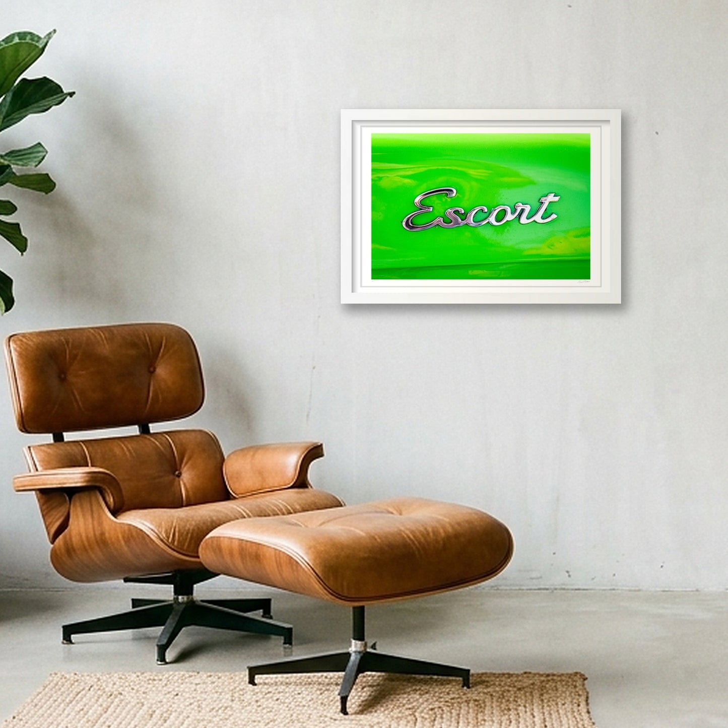 Lime_Escort — 45×30cm, 18×12" White Frame