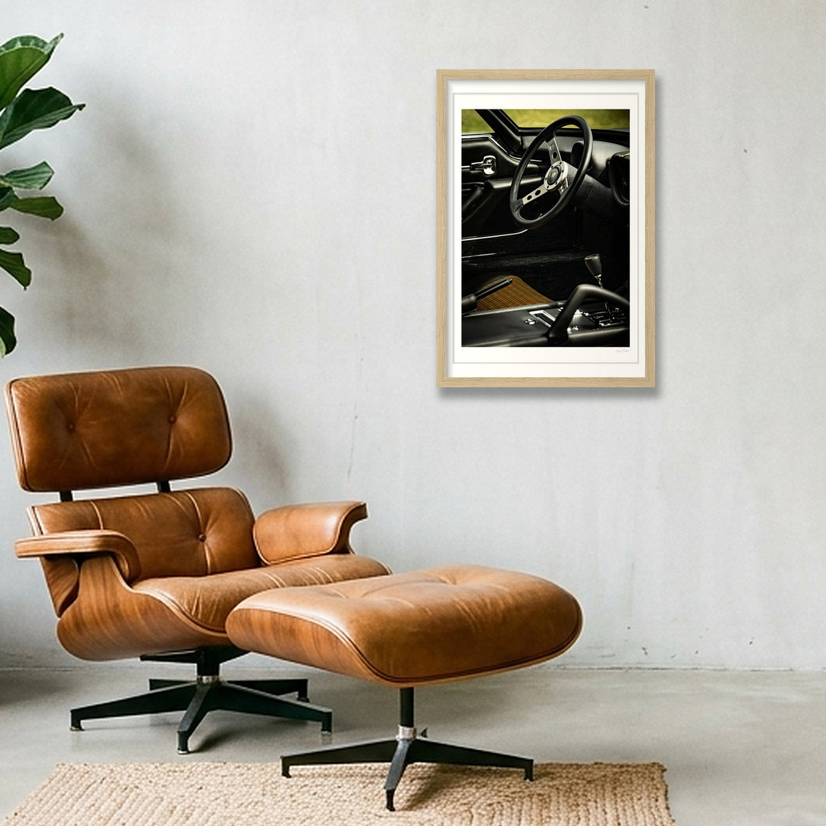 La Bella Macchina — 30×45cm, 12×18" Oak Frame
