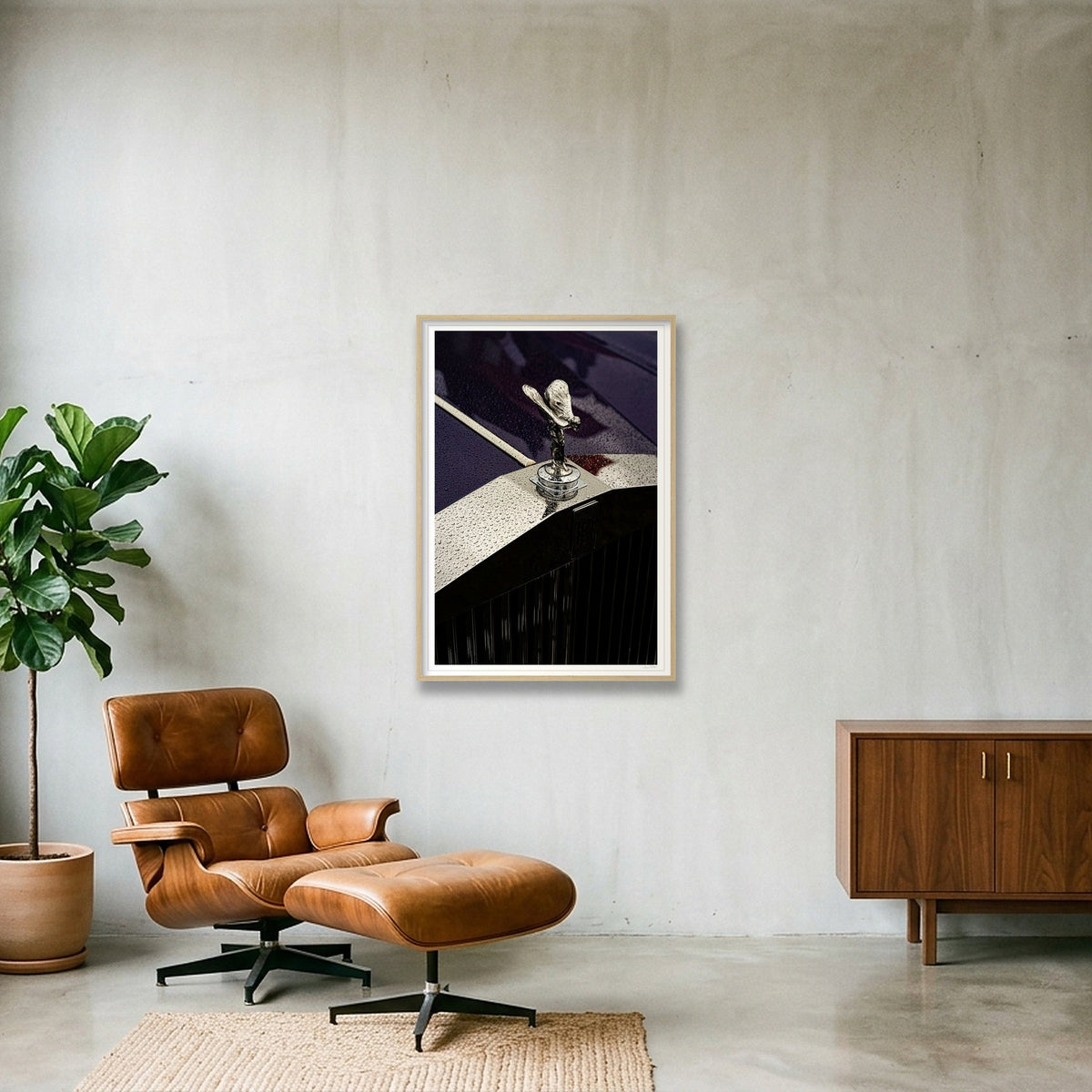 Ecstasy on a Ledge — 70×100cm, 28×39" Oak Frame