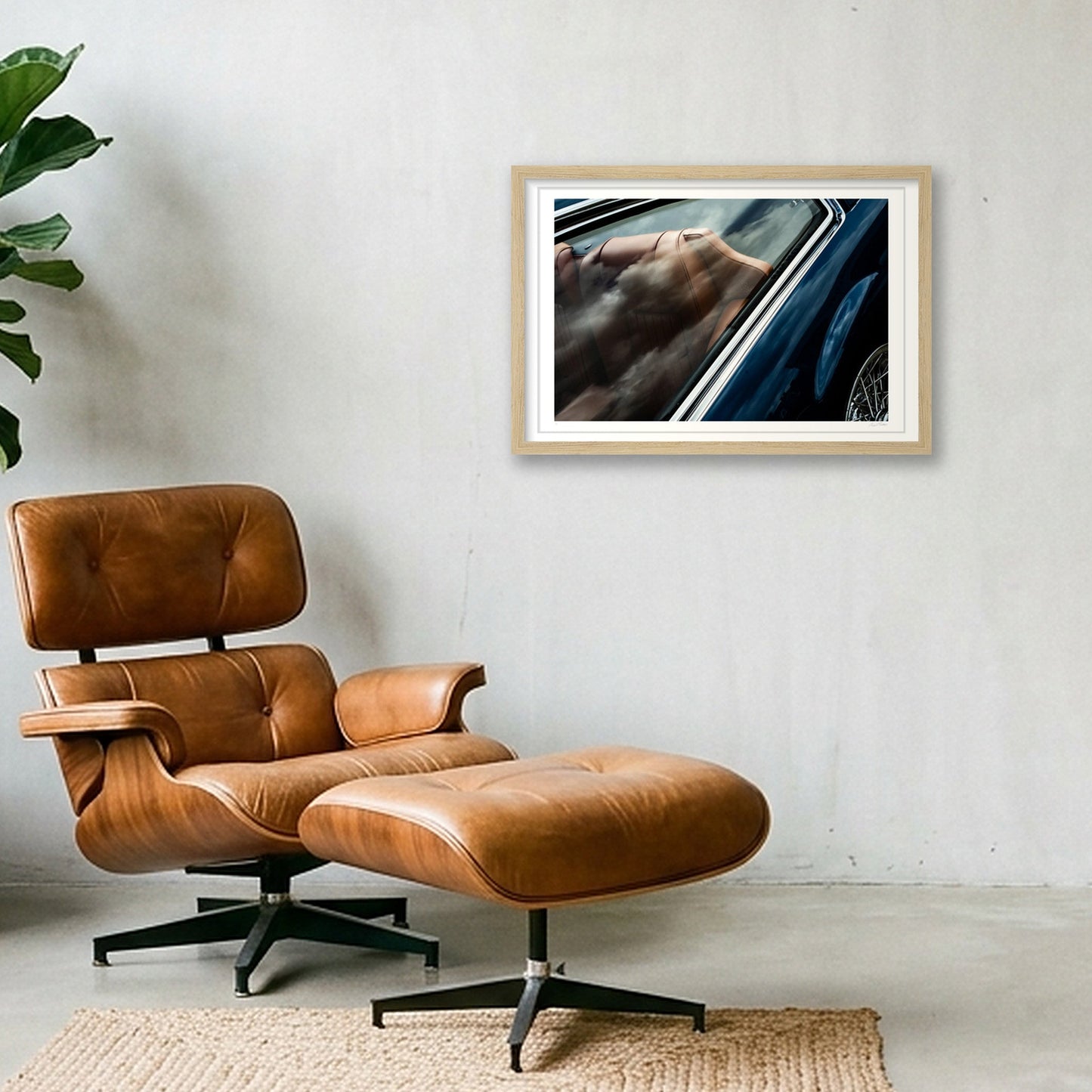 Leather and Chrome - Monteverdi — 45×30cm, 18×12" Oak Frame