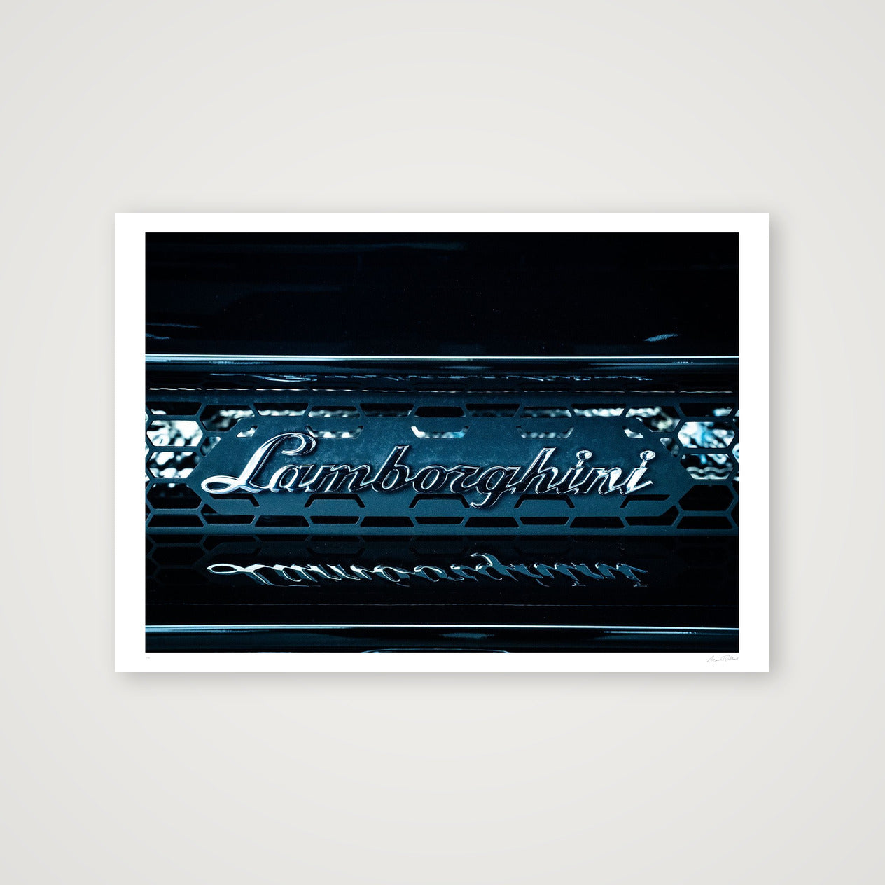 Lambo Electric Blue — 84×59cm, 33×23" Print only