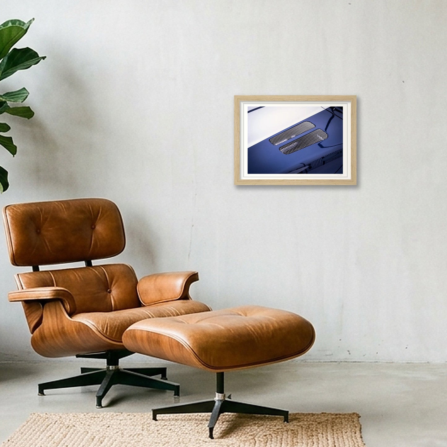 Blue Venom — A4 (30×21cm, 12×8") Oak Frame