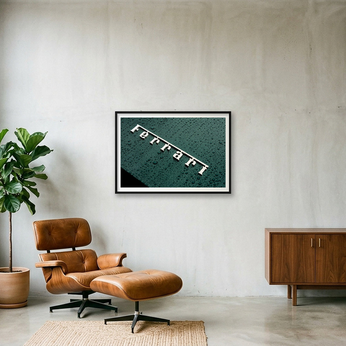 Scuderia on Green — 100×70cm, 39×28" Black Frame