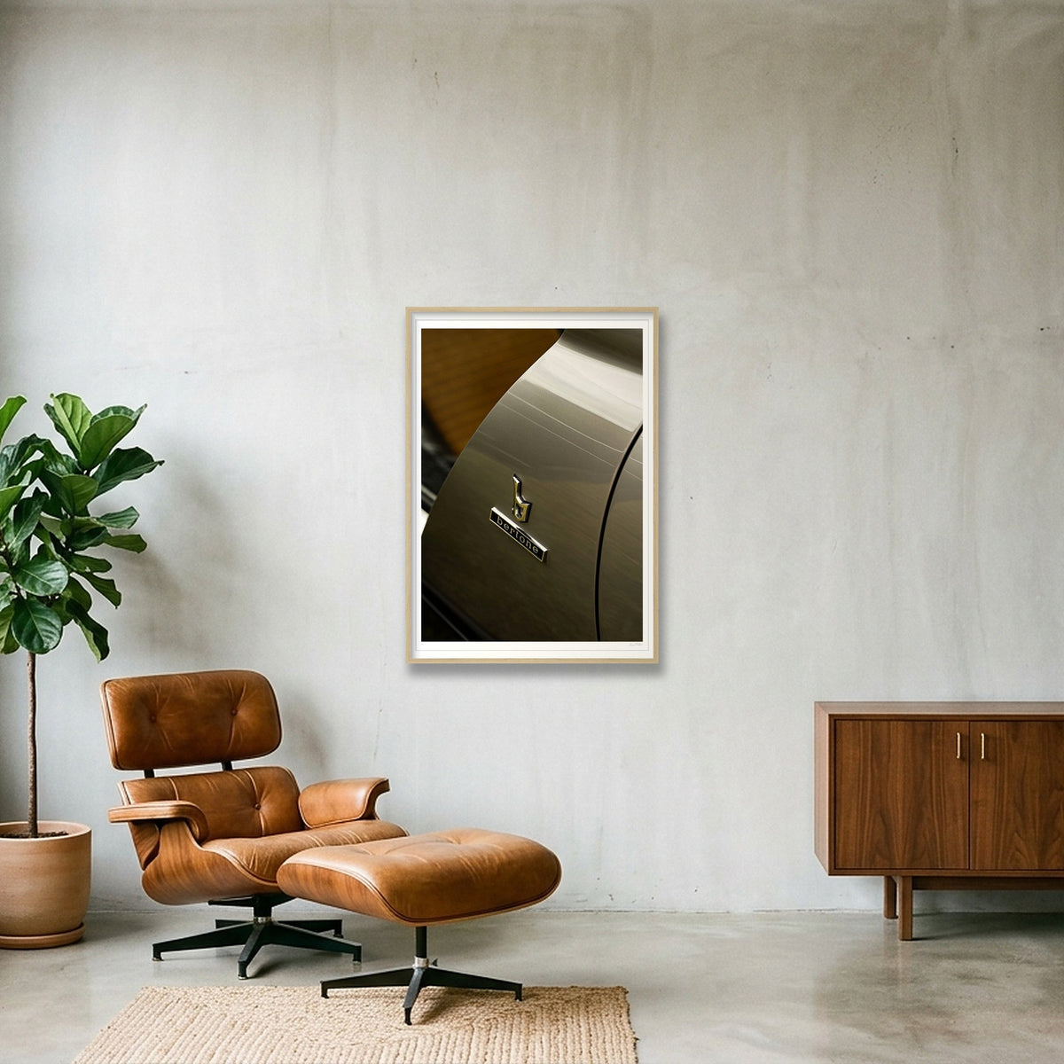Argento Indianapolis — 70×100cm, 28×39" Oak Frame