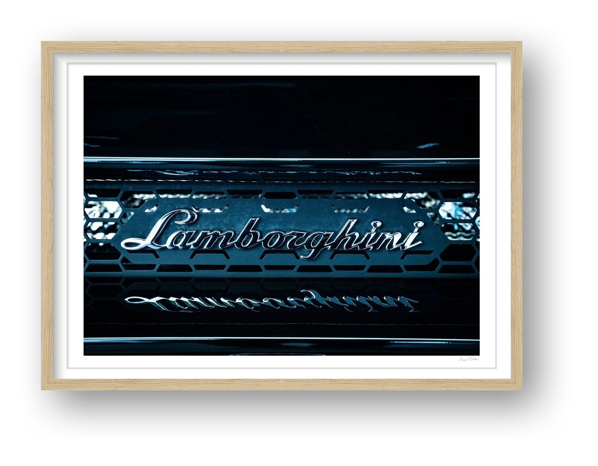 Lambo Electric Blue — framed