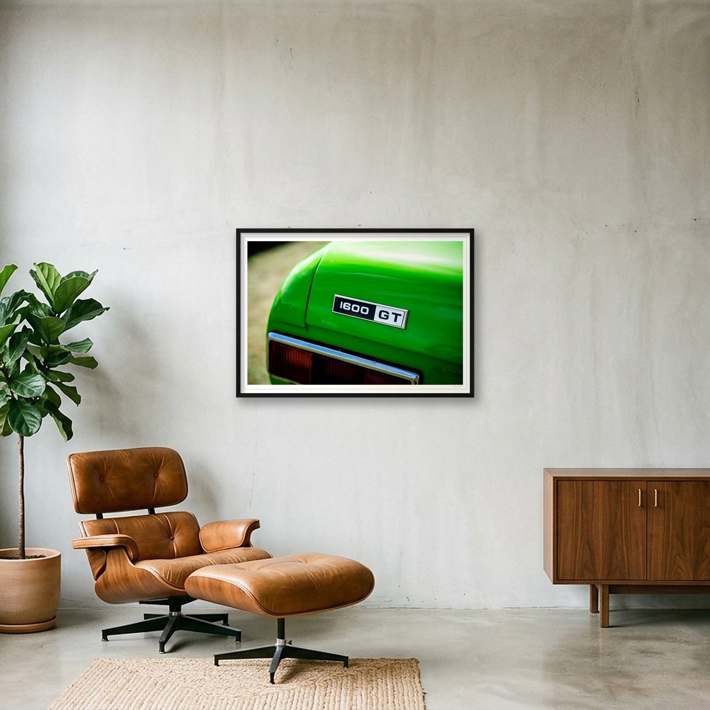 Grand Lime_Tourer — 100×70cm, 39×28" Black Frame
