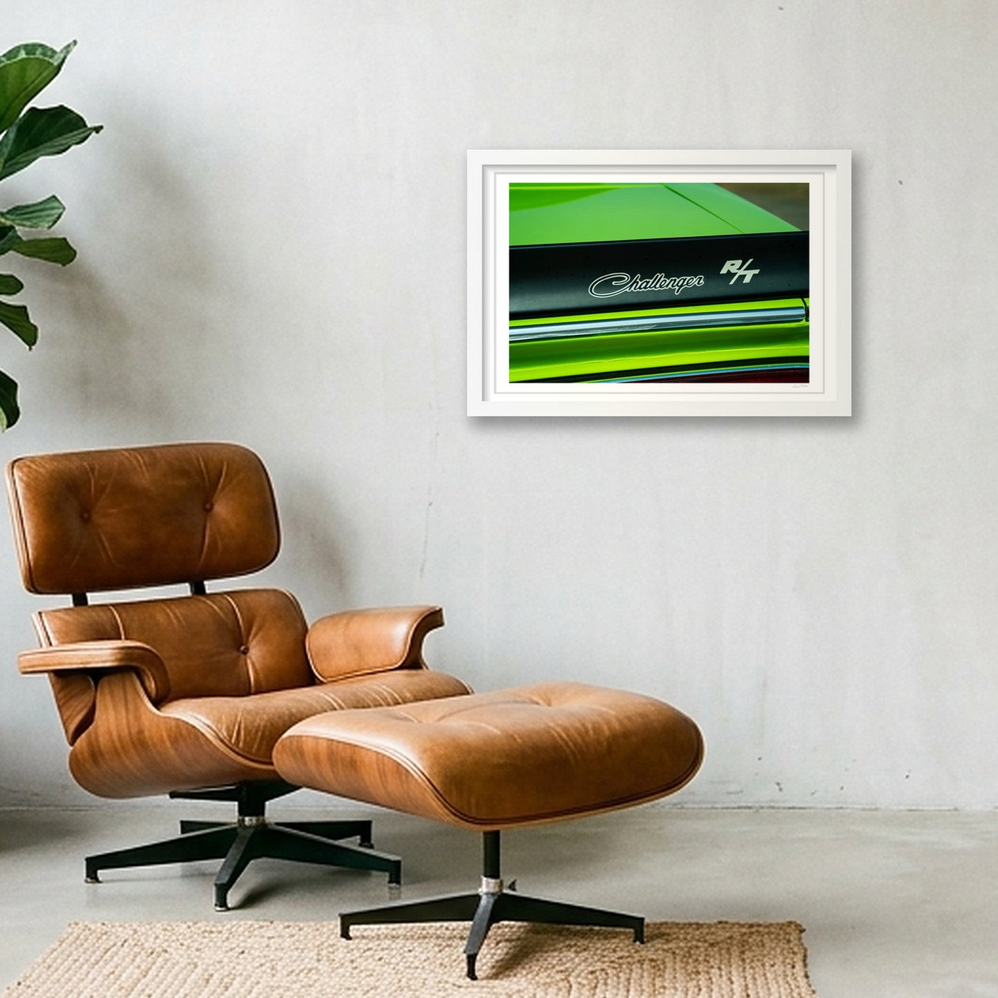 Lime_Challenger — 45×30cm, 18×12" White Frame