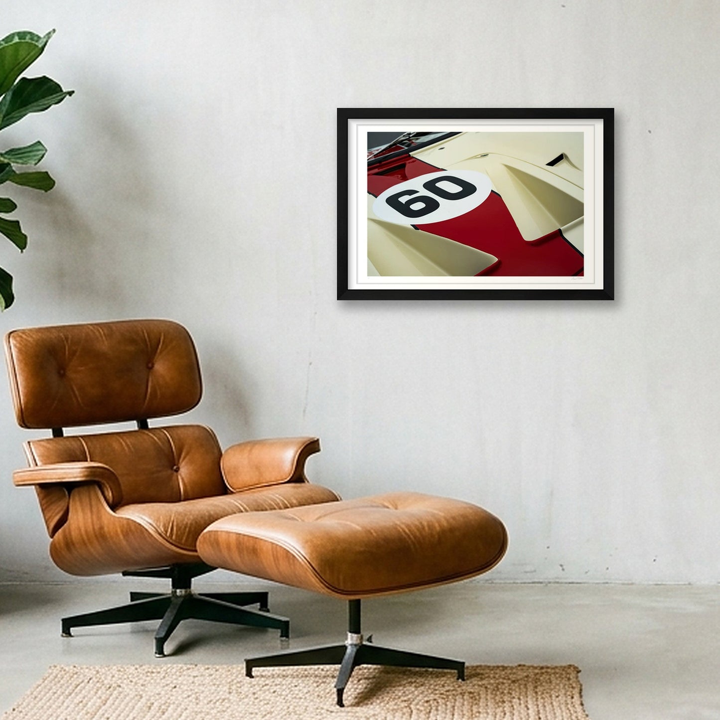 Maroon & Ivory — 45×30cm, 18×12" Black Frame