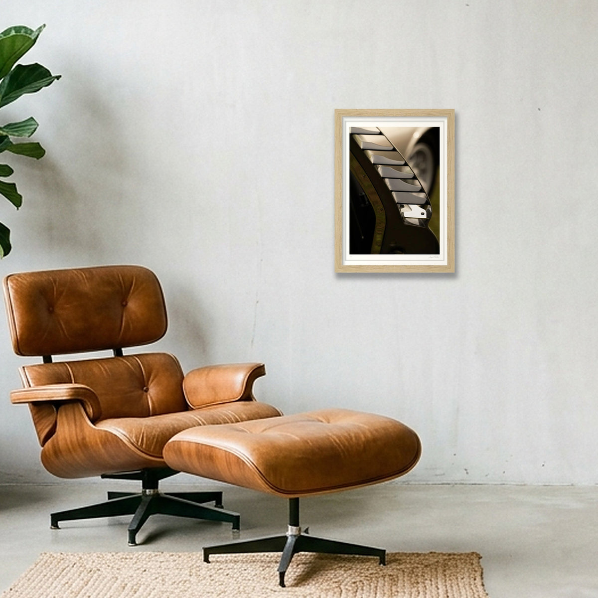 Chrome Gills — A4 (21×30cm, 8×12") Oak Frame