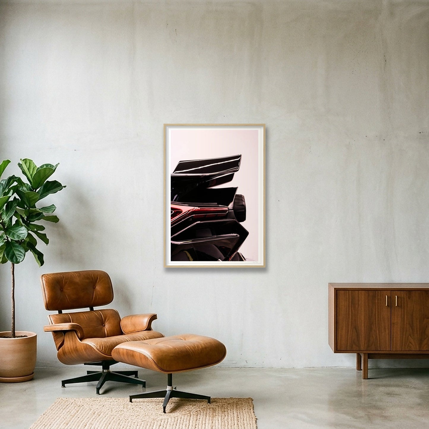  Afterburners — 70×100cm, 28×39" Oak Frame