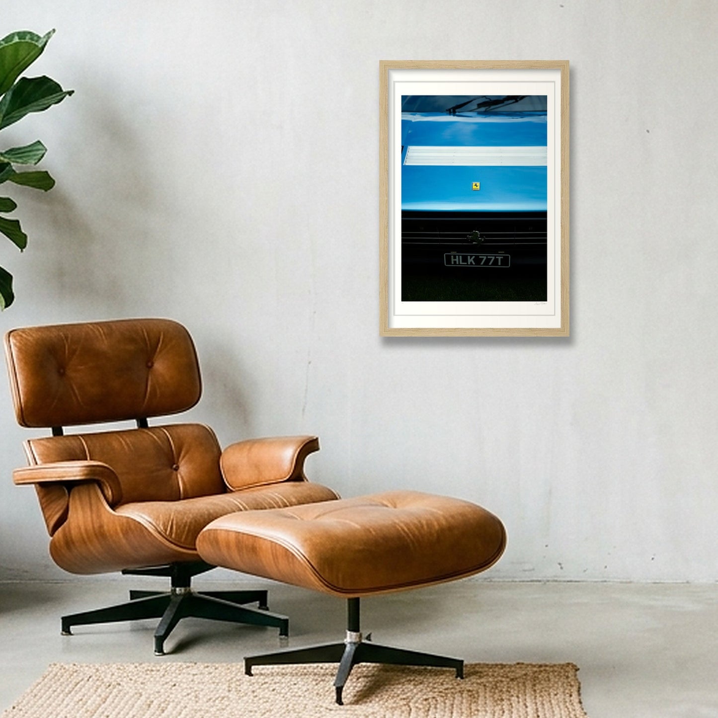 Midnight Boxer — 30×45cm, 12×18" Oak Frame