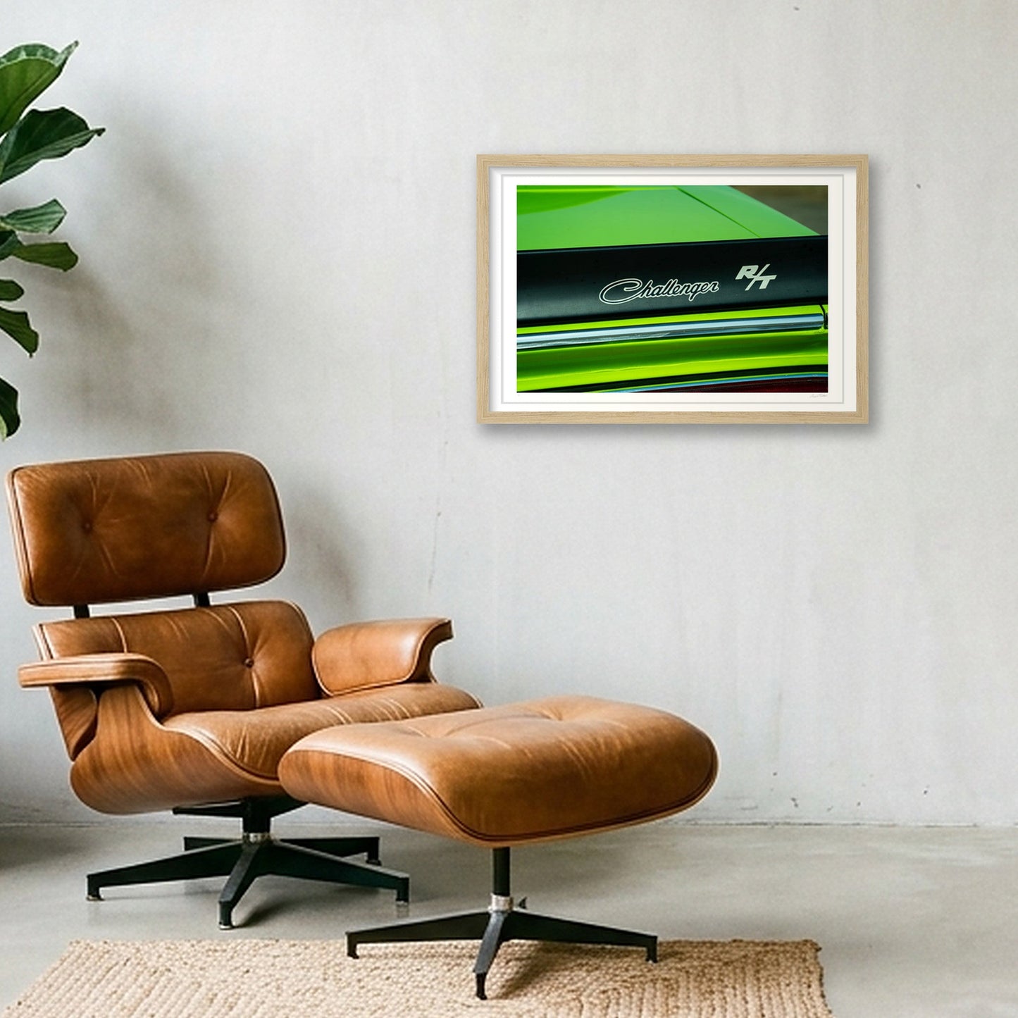 Lime_Challenger — 45×30cm, 18×12" Oak Frame