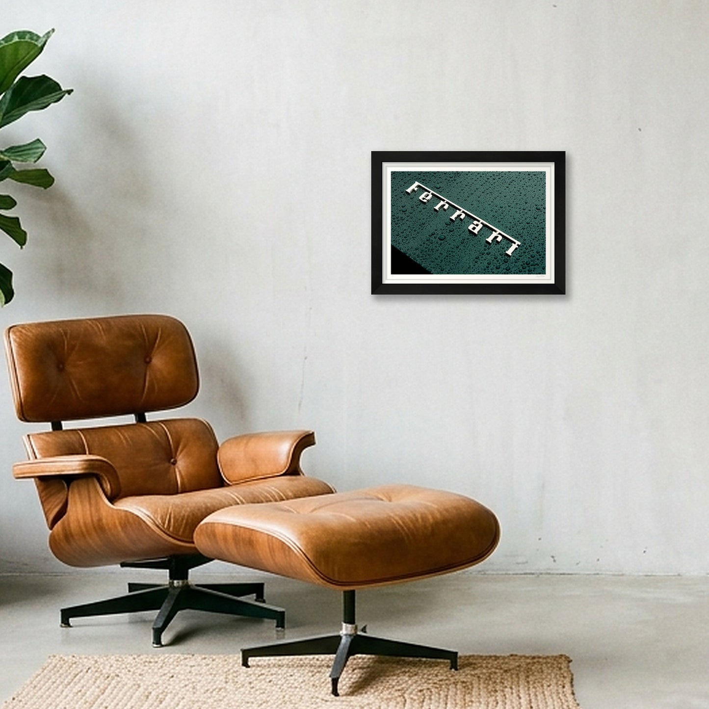 Scuderia on Green — A4 (30×21cm, 12×8") Black Frame