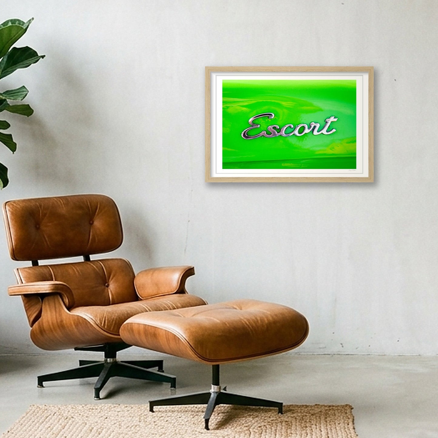 Lime_Escort — 45×30cm, 18×12" Oak Frame