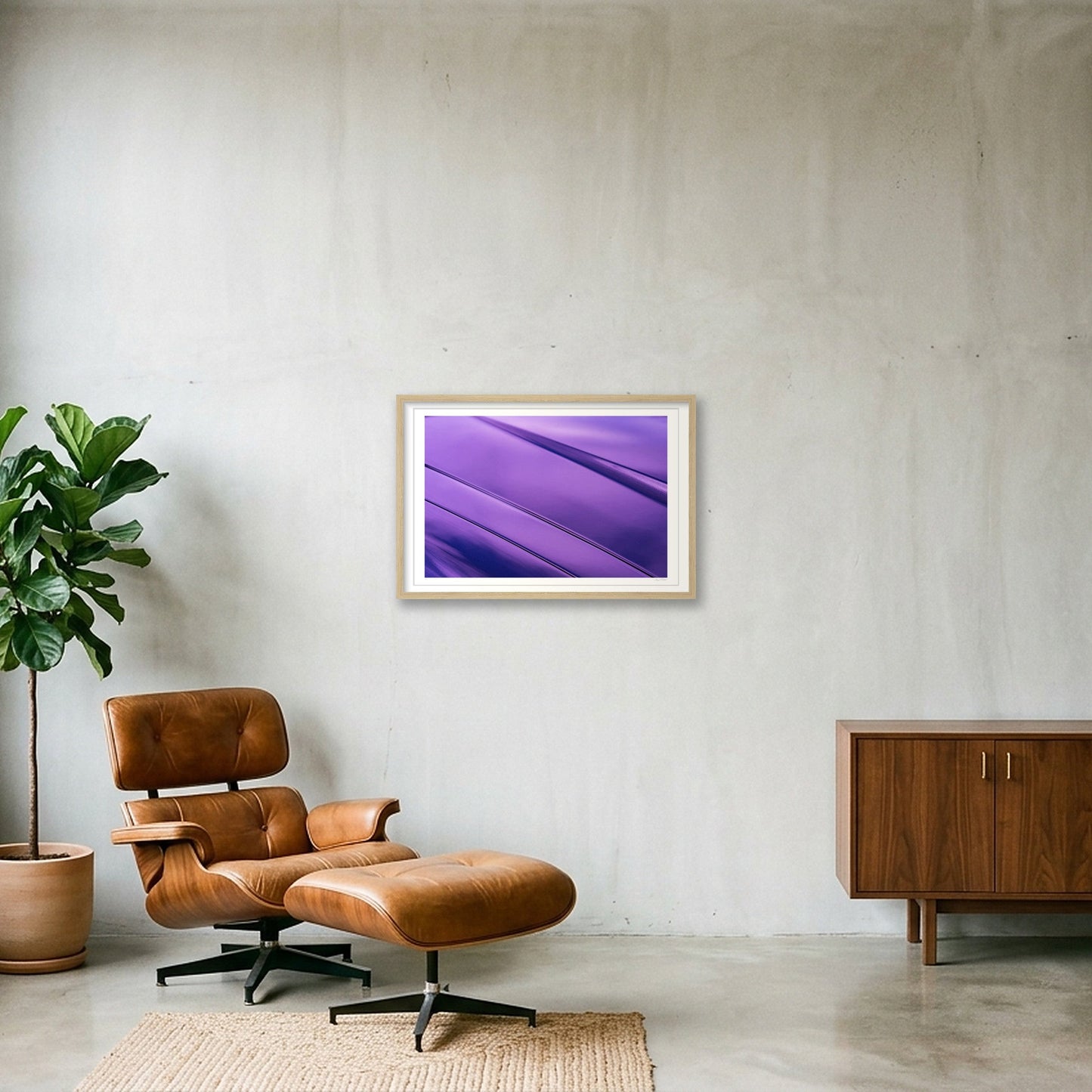 The Silk Cat — 60×40cm, 24×16" Oak Frame