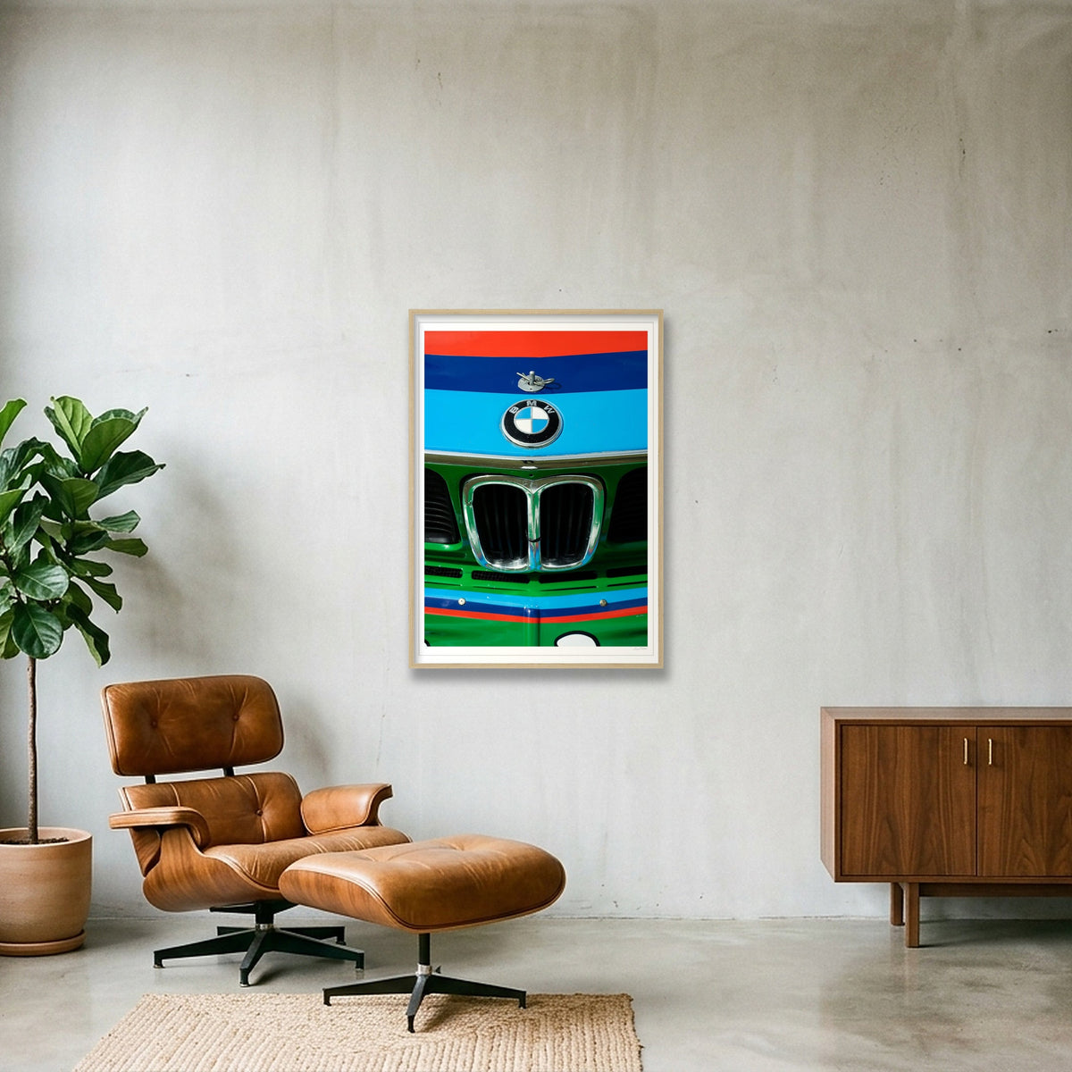 A Nose Ahead - BMW — 70×100cm, 28×39" Oak Frame