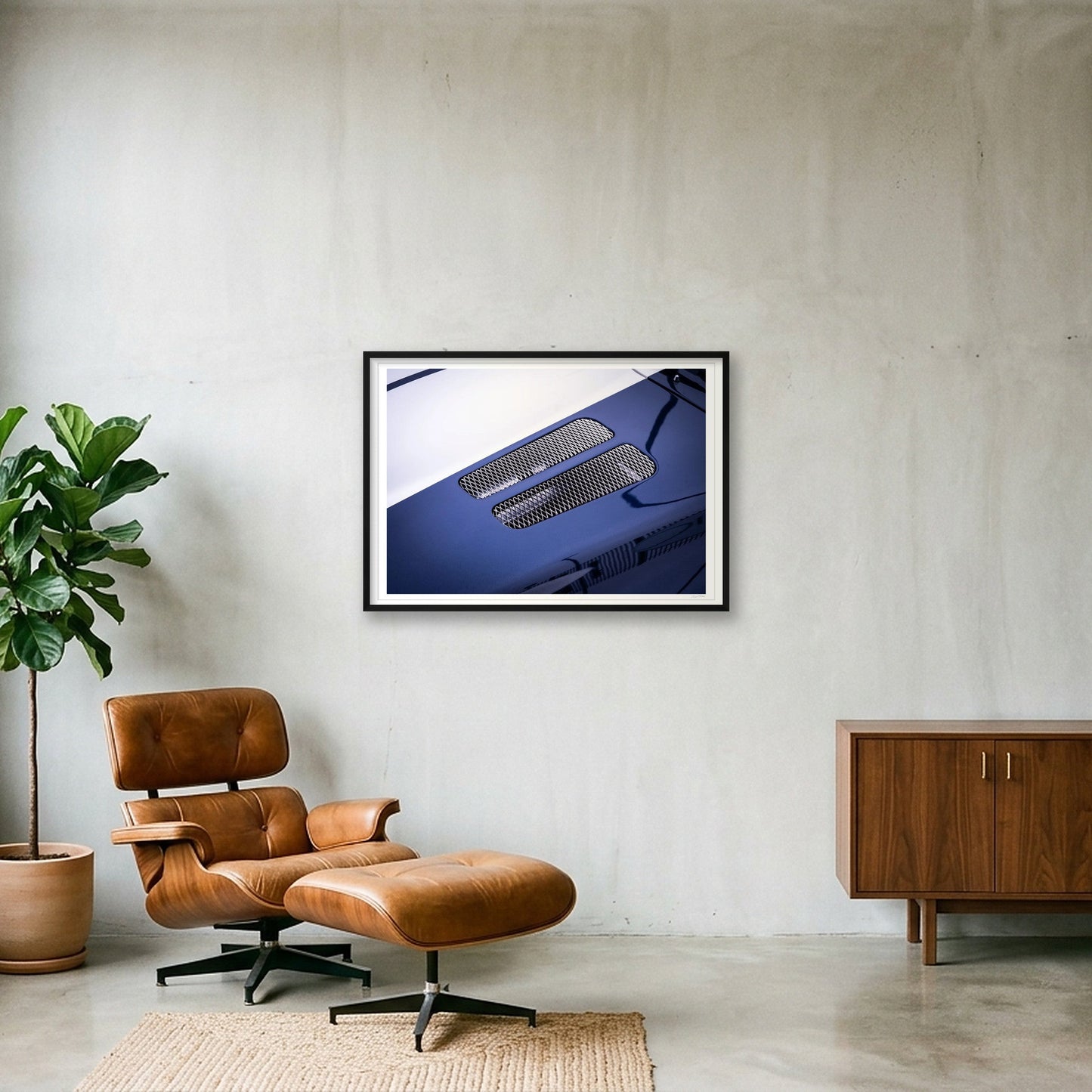 Blue Venom — 100×70cm, 39×28" Black Frame
