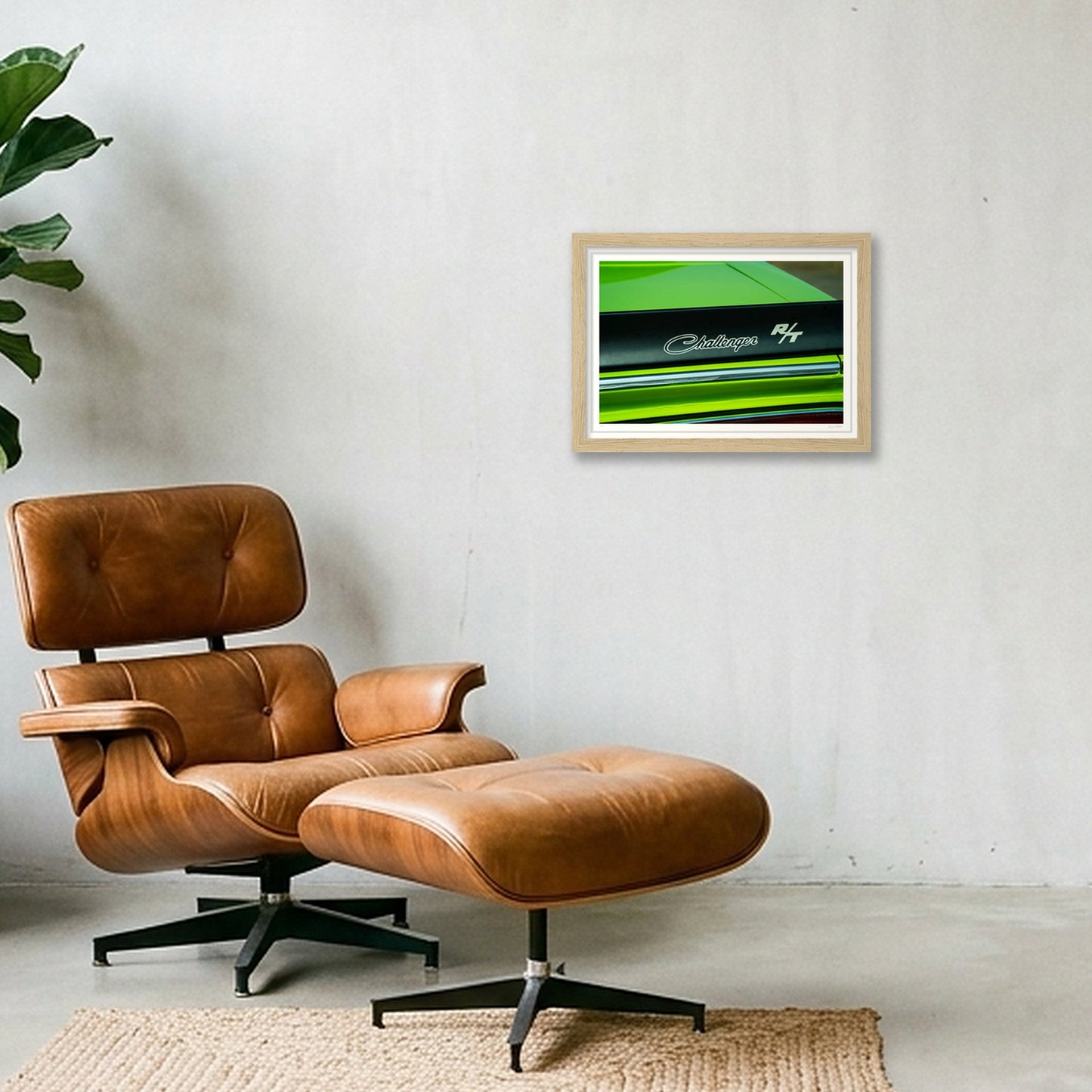 Lime_Challenger — A4 (30×21cm, 12×8") Oak Frame