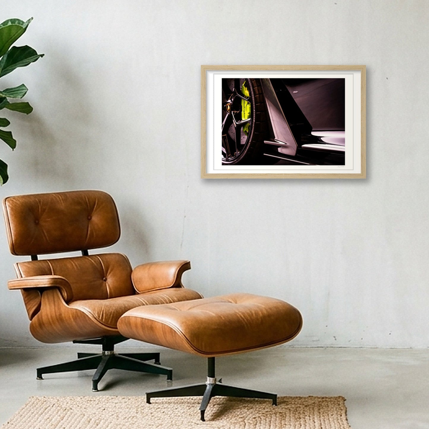 Carbon Stride — 45×30cm, 18×12" Oak Frame