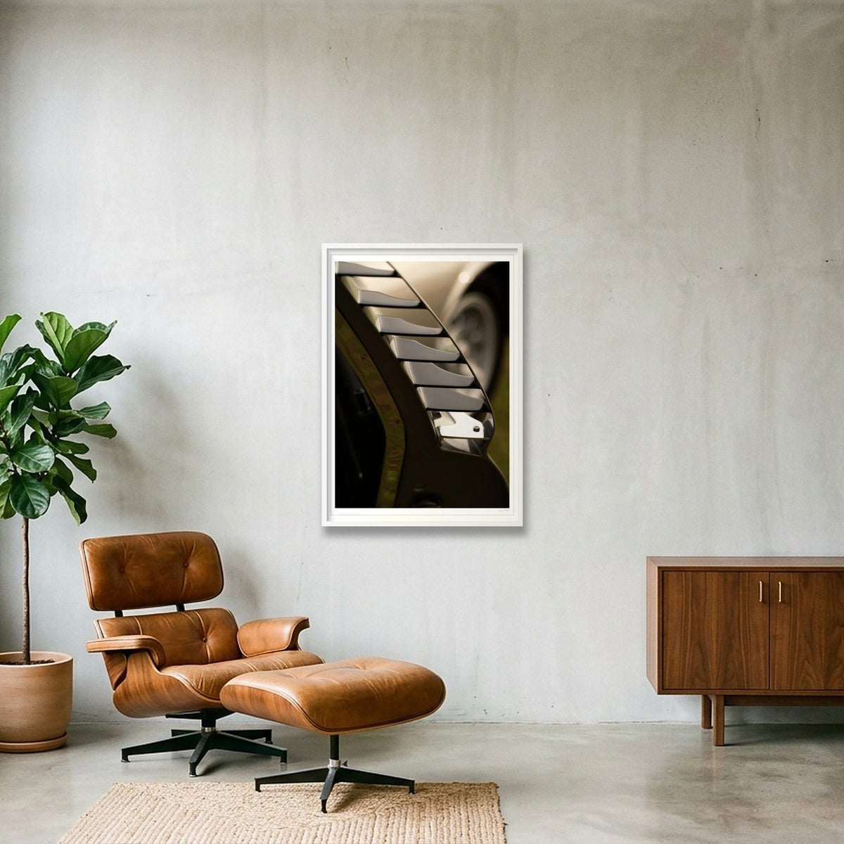 Chrome Gills — 70×100cm, 28×39" White Frame
