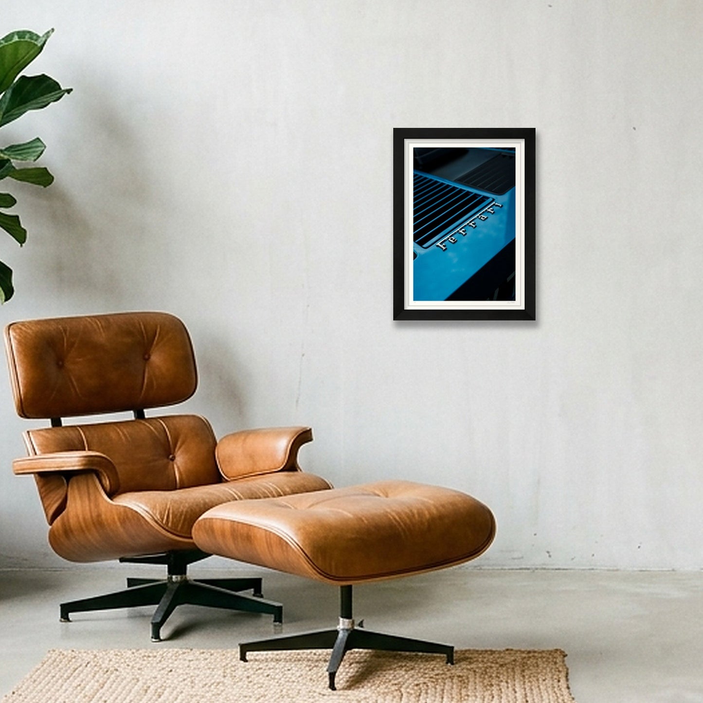 The Electric Blue Boxer — A4 (21×30cm, 8×12") Black Frame