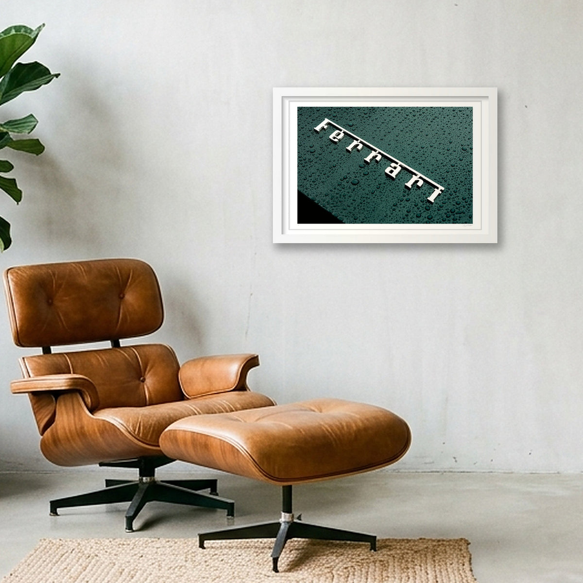 Scuderia on Green — 45×30cm, 18×12" White Frame