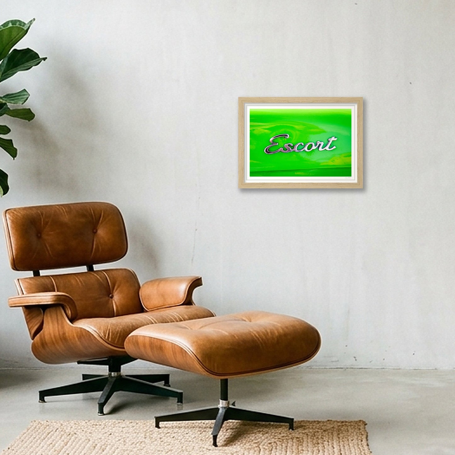 Lime_Escort — A4 (30×21cm, 12×8") Oak Frame