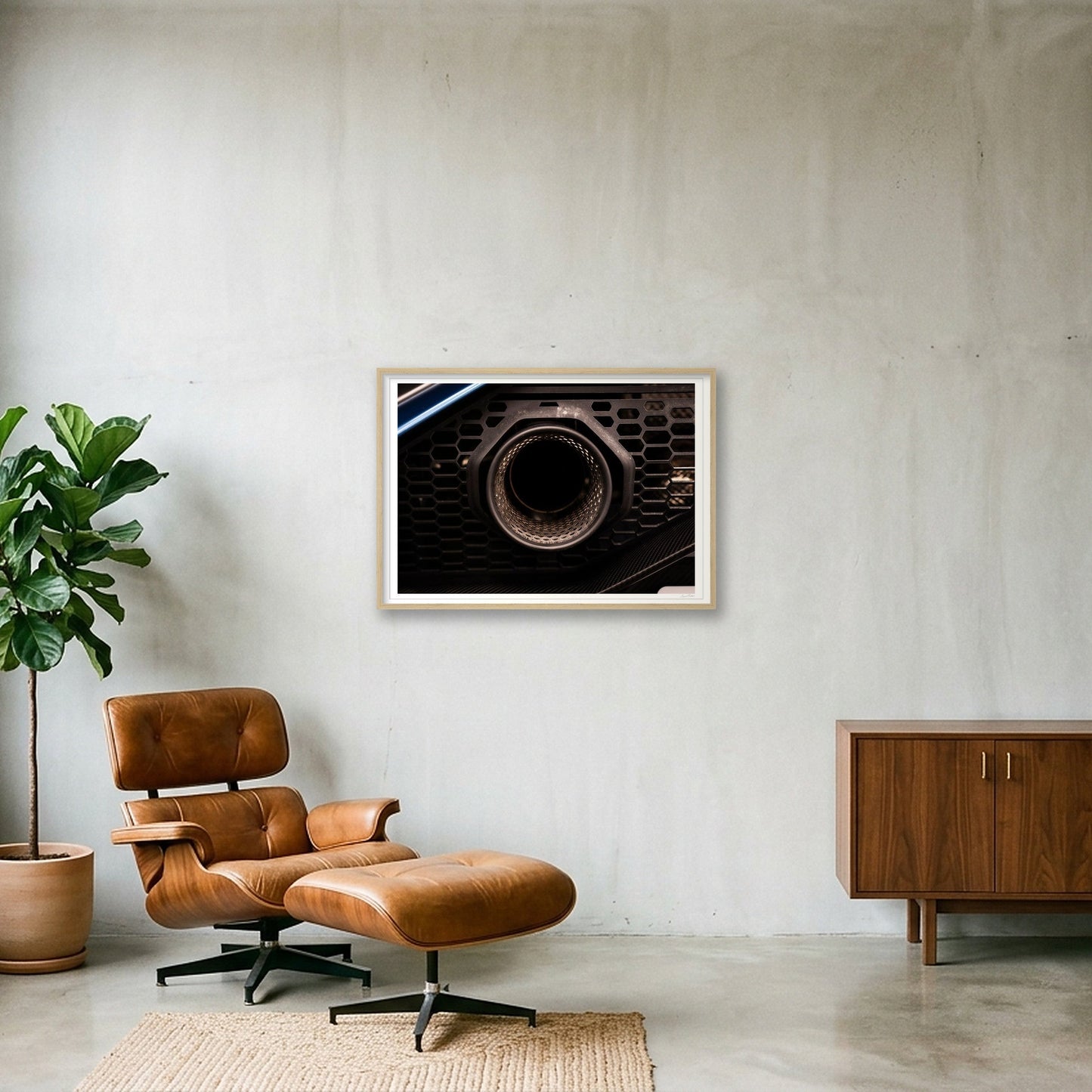 The Kraken's Breath — 84×59cm, 33×23" Oak Frame