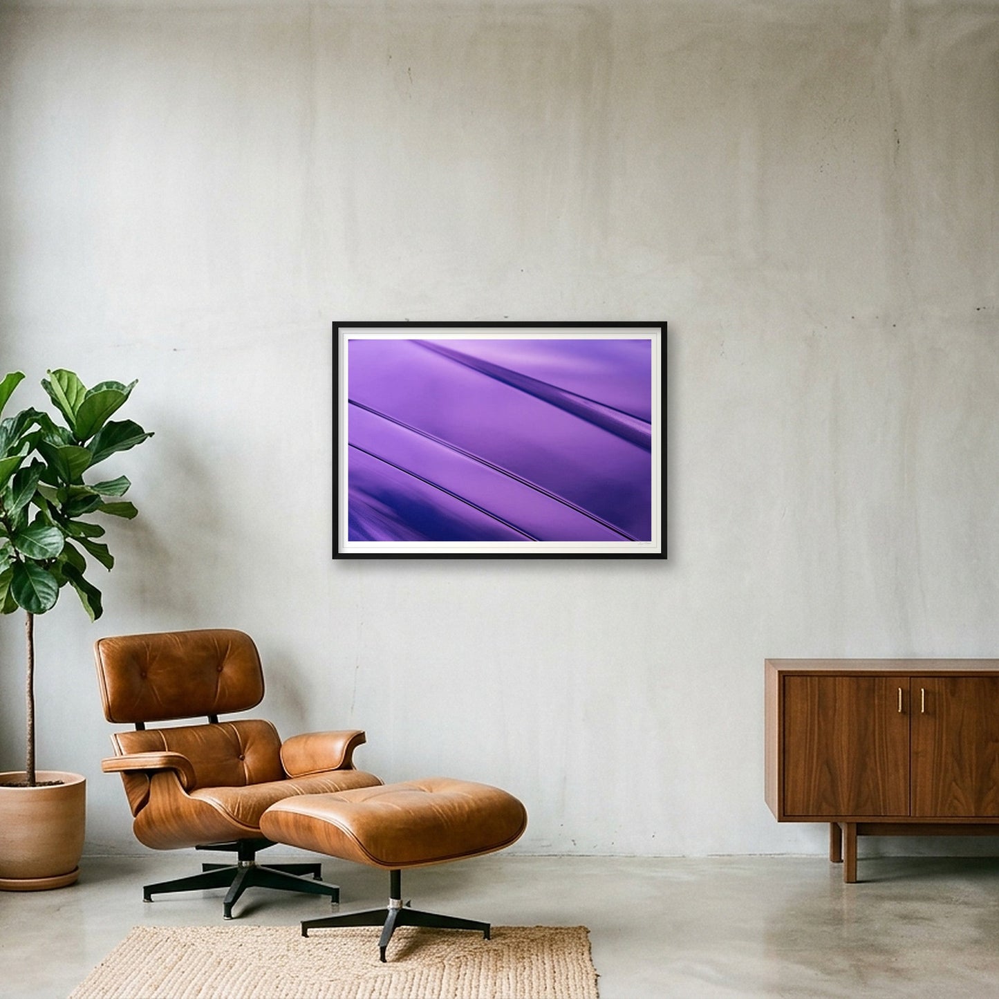 The Silk Cat — 100×70cm, 39×28" Black Frame