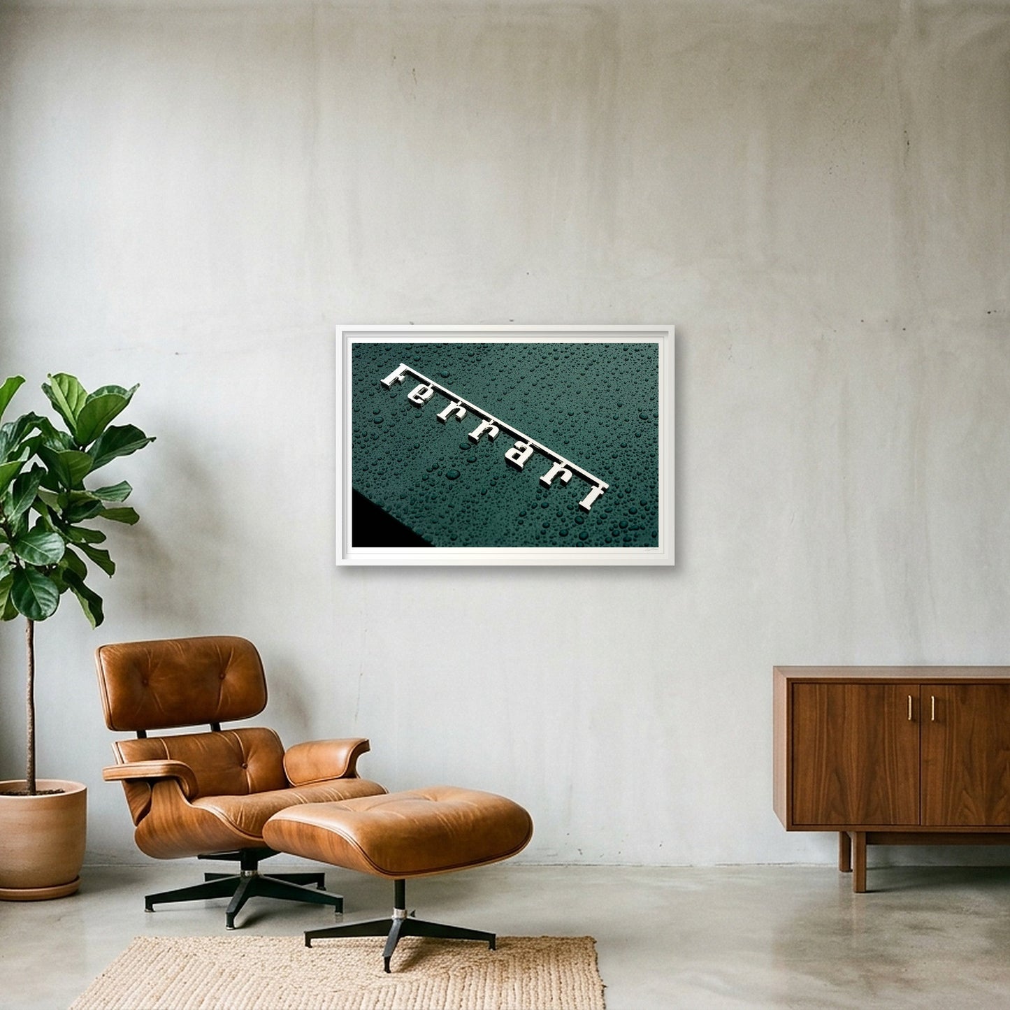 Scuderia on Green — 100×70cm, 39×28" White Frame