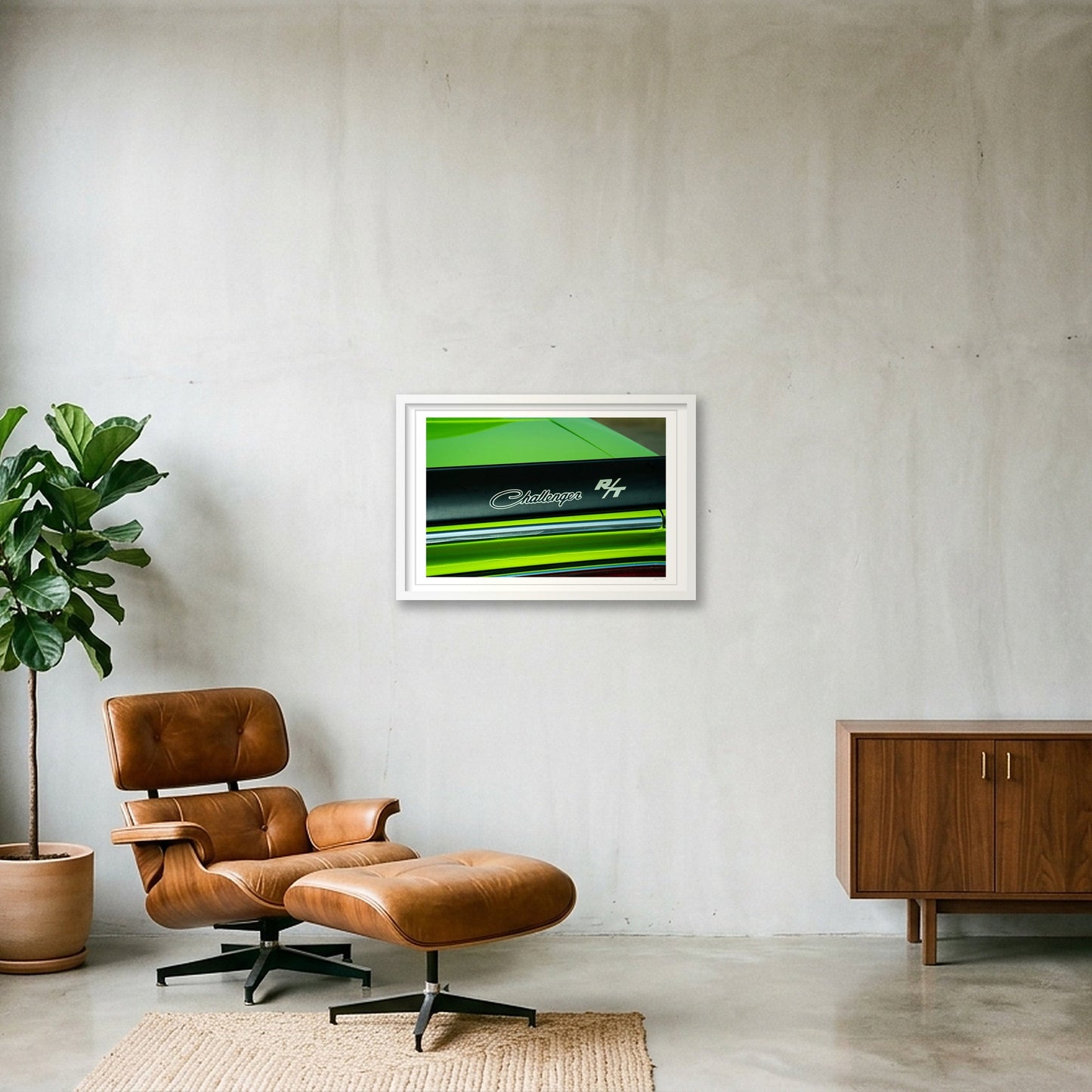 Lime_Challenger — 60×40cm, 24×16" White Frame