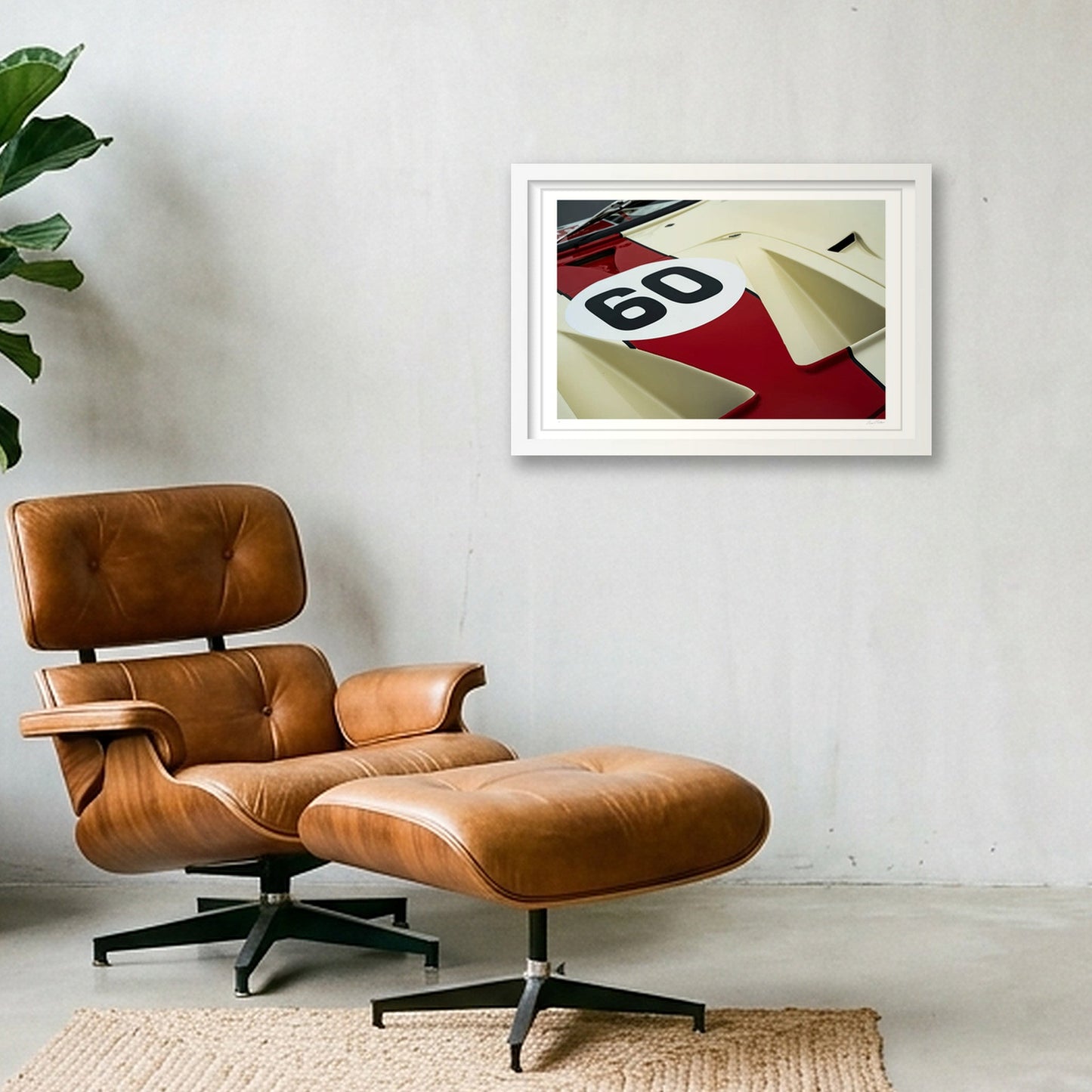 Maroon & Ivory — 45×30cm, 18×12" White Frame