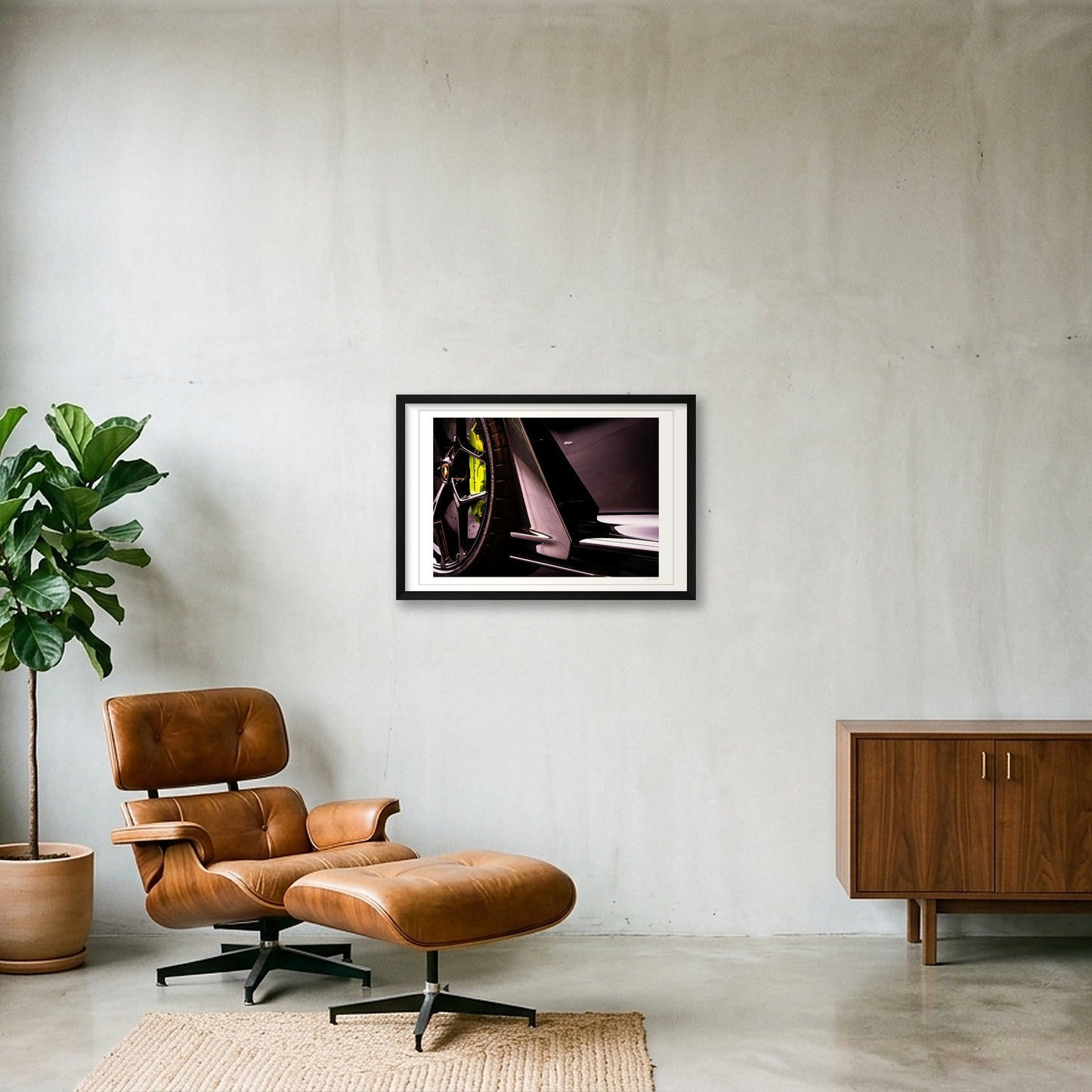 Carbon Stride — 60×40cm, 24×16" Black Frame