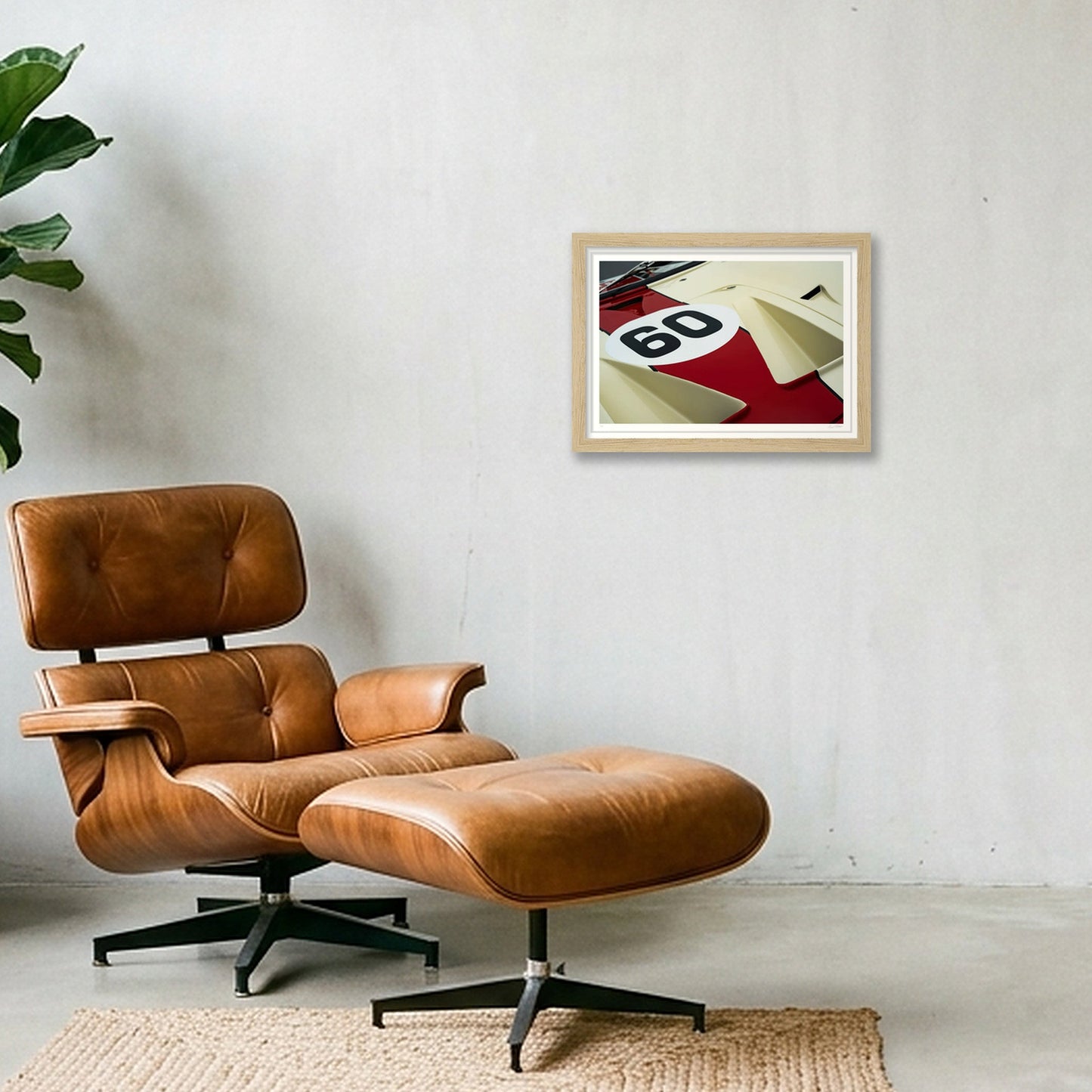 Maroon & Ivory — A4 (30×21cm, 12×8") Oak Frame