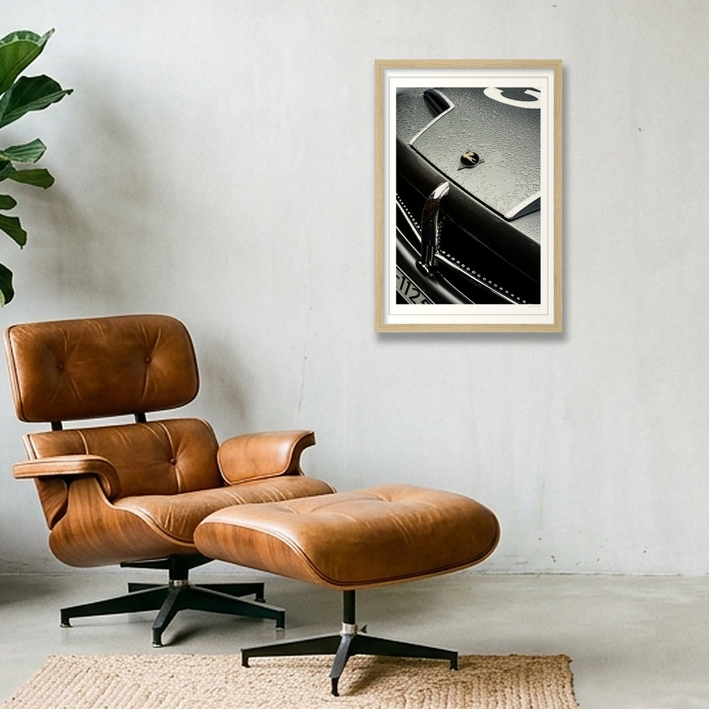 Winged Unicorn — 30×45cm, 12×18" Oak Frame