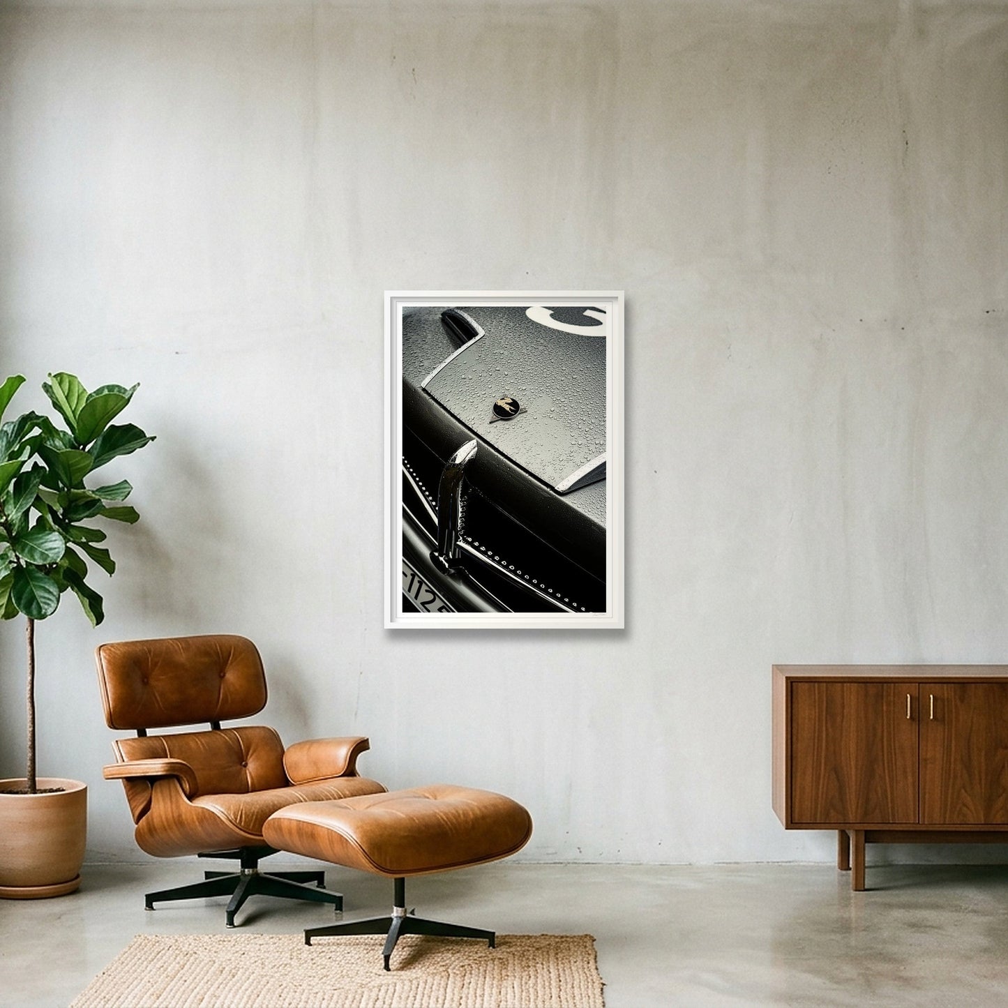 Winged Unicorn — 70×100cm, 28×39" White Frame