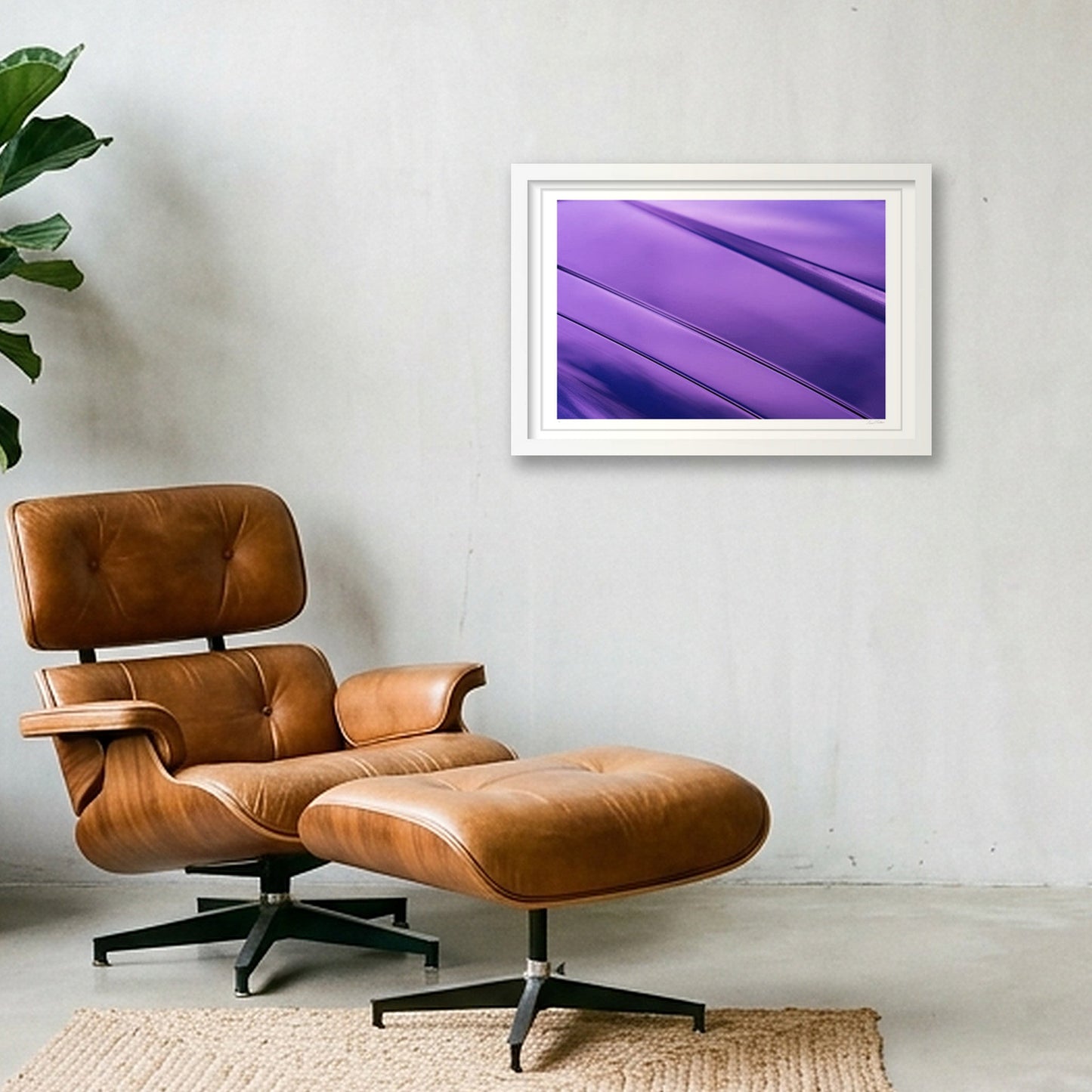 The Silk Cat — 45×30cm, 18×12" White Frame